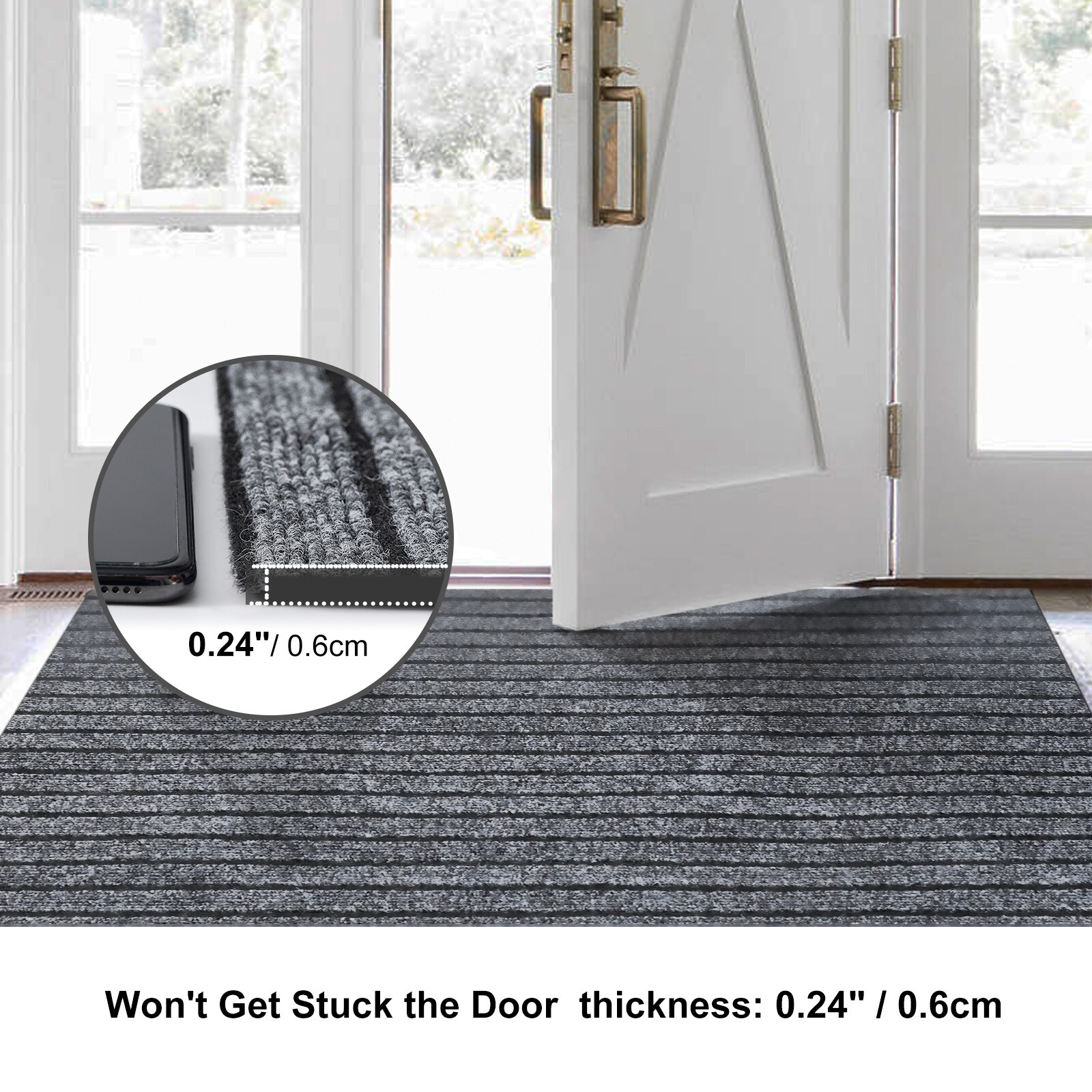 Runner Rug Hallway Non Slip Rubber Back Custom Size as Carpet Doormat Throw Rug