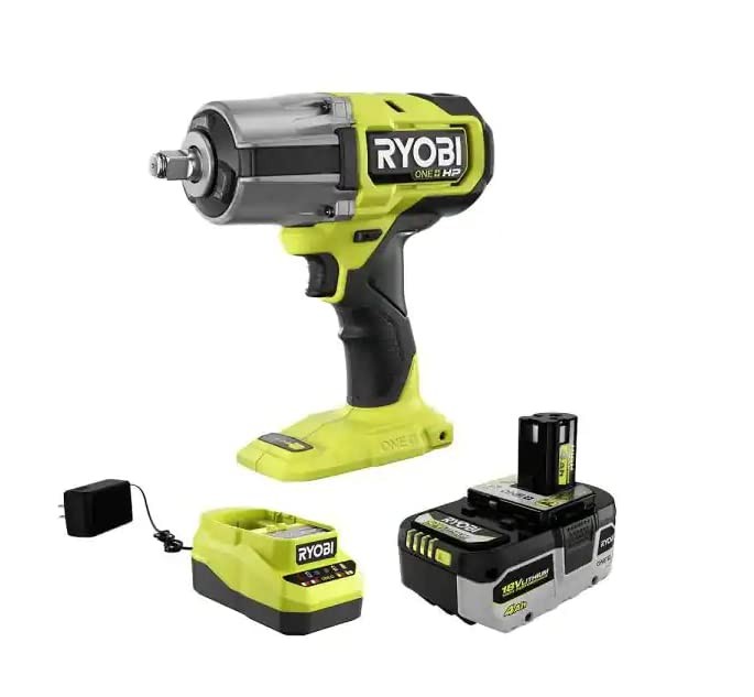 RYOBI ONE+ 18V Brushless Cordless 4-Mode 1/2 in. Impact Wrench Kit with 4.0
