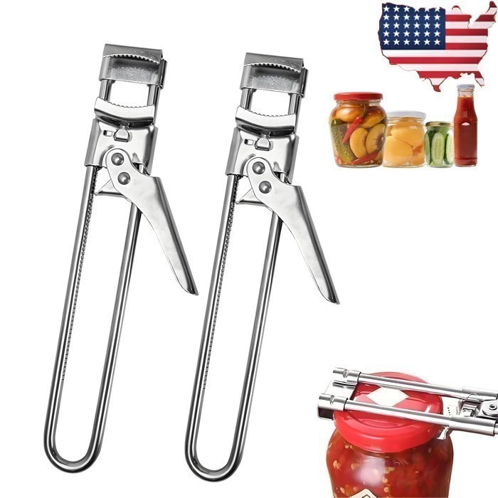 2PCS Adjustable Jar & Bottle Opener Set, Stainless Steel Lid Gripper +##–