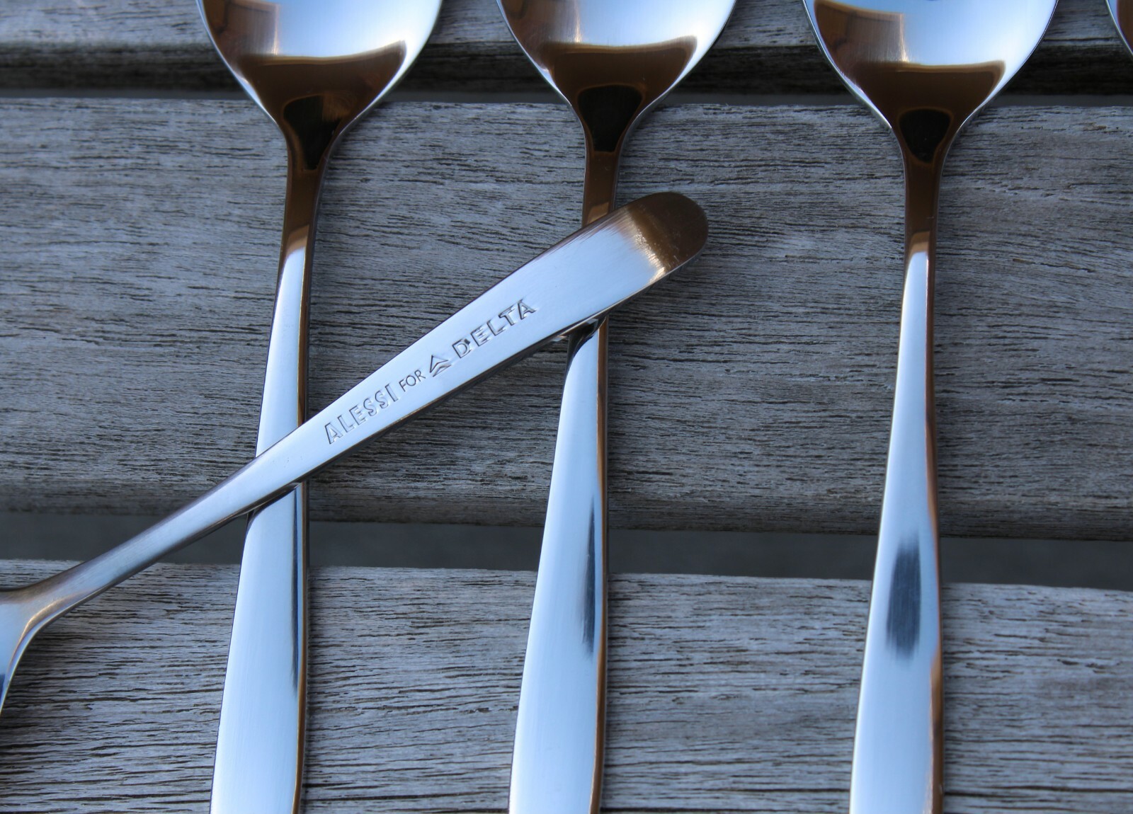 Spoons Alessi Delta Spoon Lot of 12 HEART-SHAPED Coffee Tea Dessert 5″