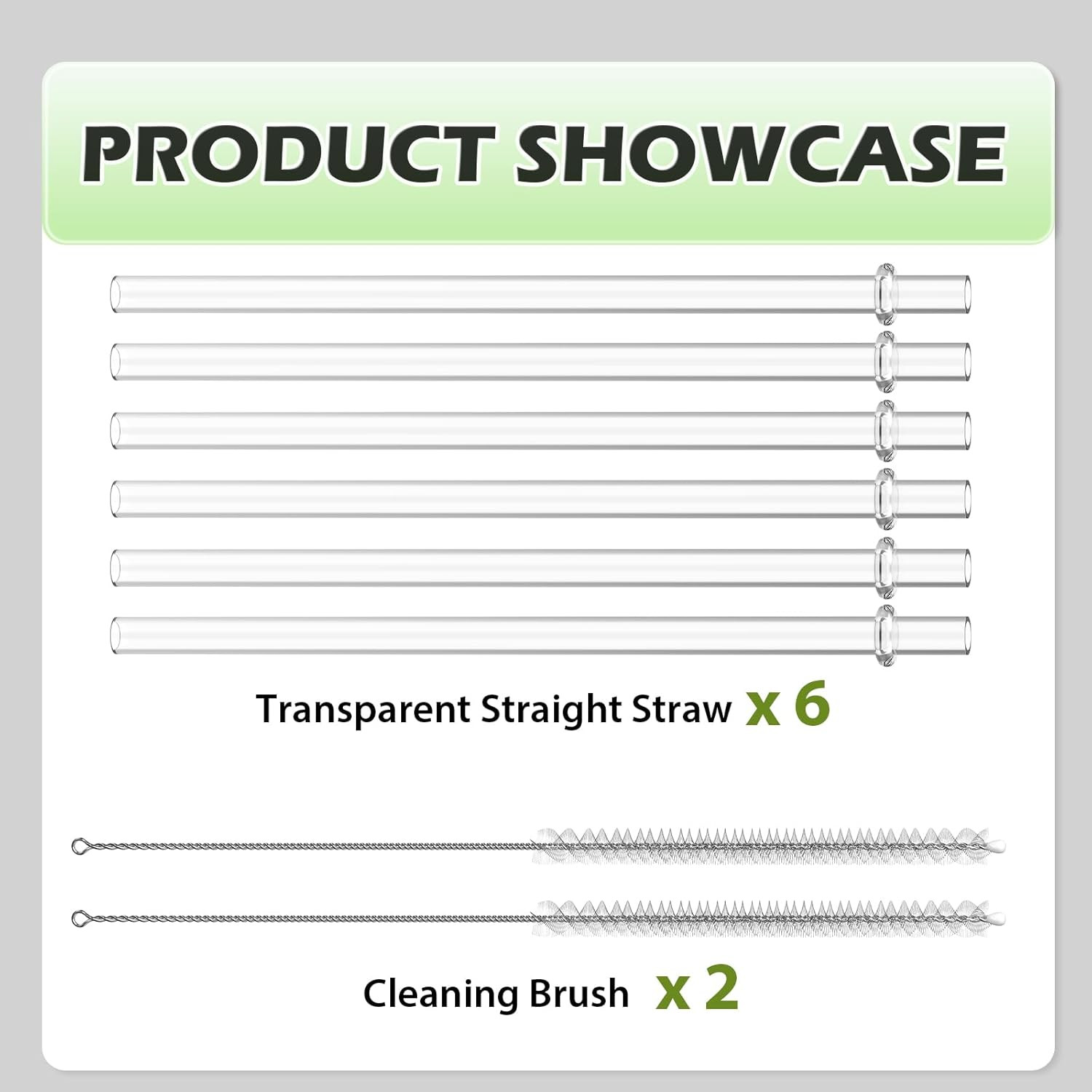 Straws For YETI Reusable Tumbler Replacement 30-42 Oz Plastic Clear Drinking 6Pc