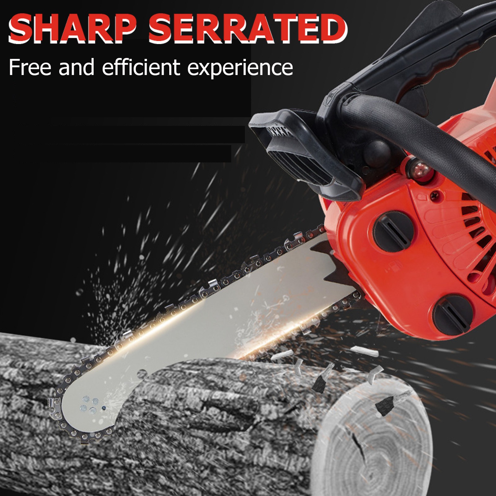 25.4CC 12″ Gasoline Chainsaw Powered 2-Stroke Engine Gas Chain Saw Wood Cutting