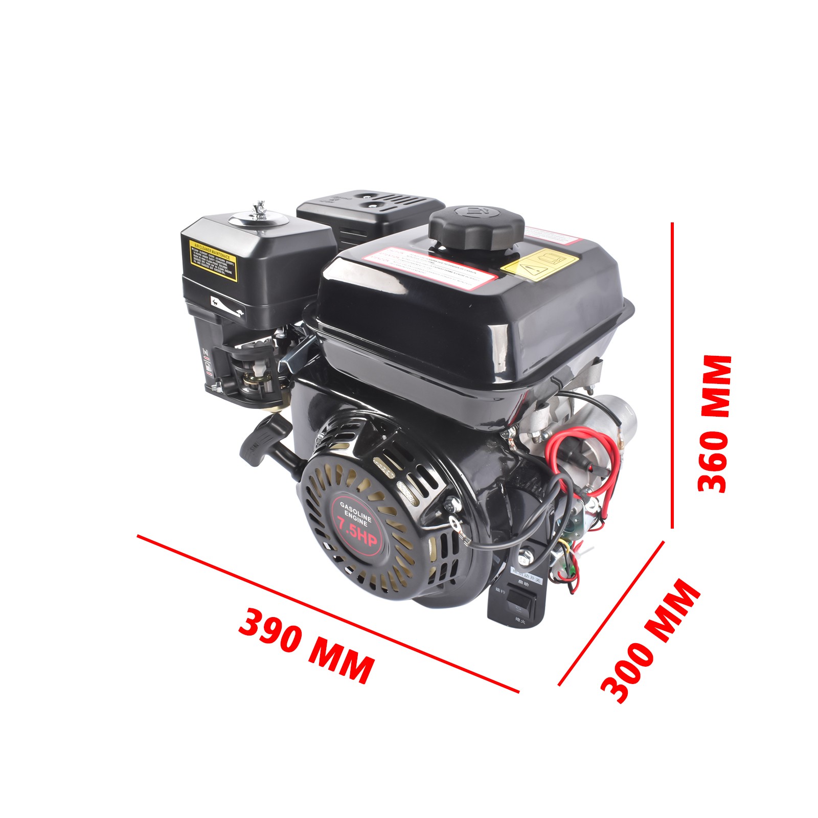 Electric Start Horizontal Engine 4-Stroke 7.5HP 212CC Go Kart Gas Engine Motor