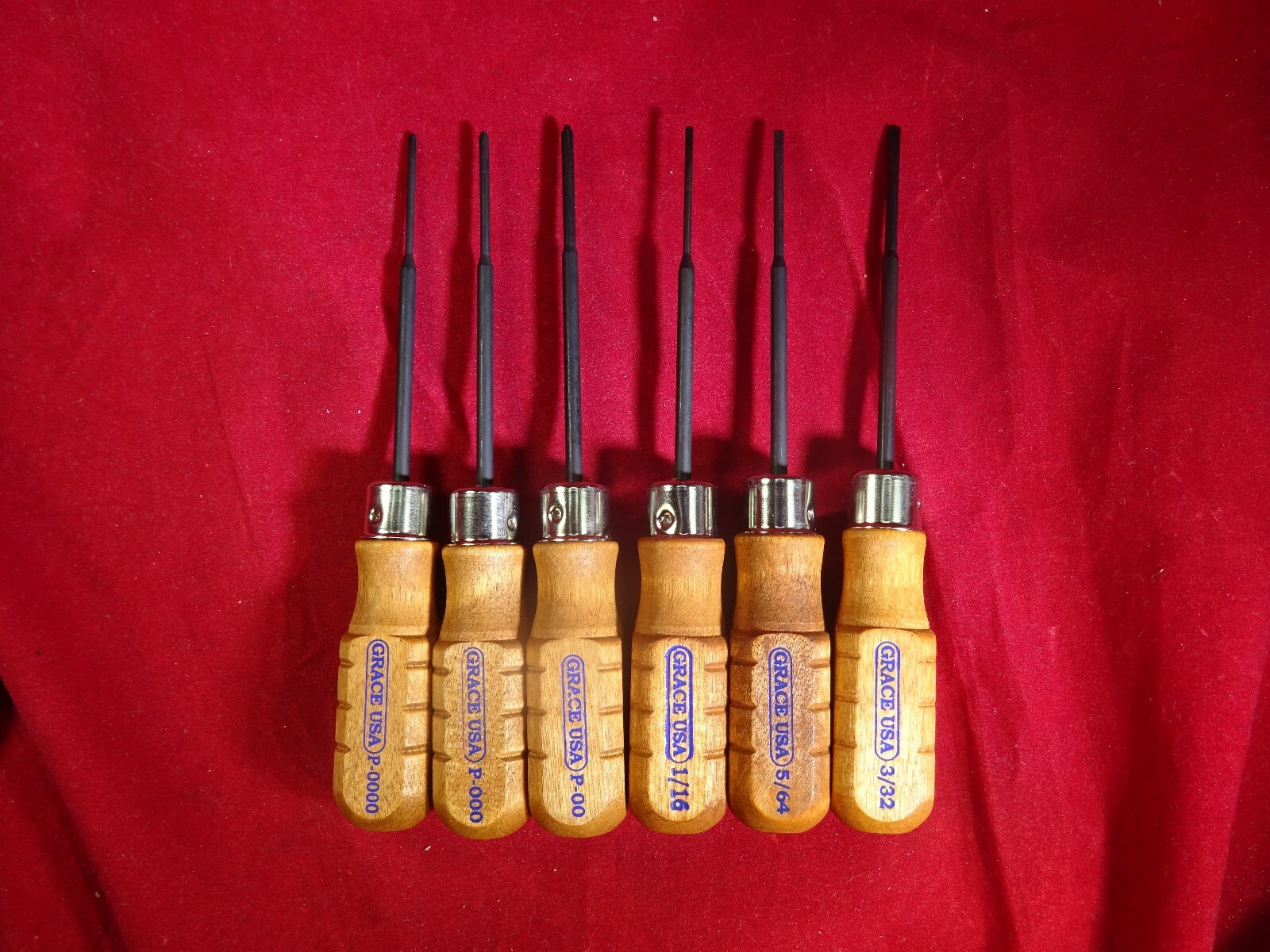 Grace USA MS-6 6pc Micro Screwdriver Set 3 Flat 3 Phillips MADE IN USA