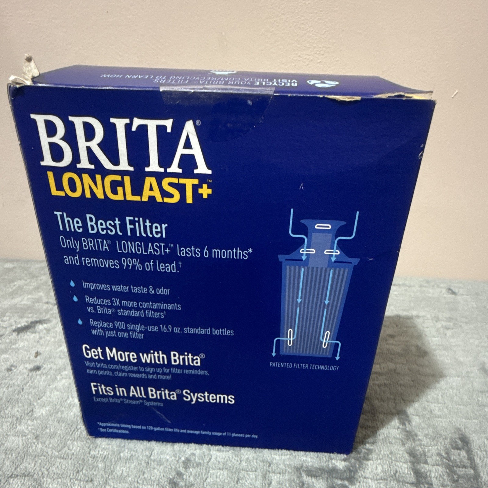 BRITA Longlast+ Replacement Filter Cartridges 2-Pack 120 gal 6 Months Lead