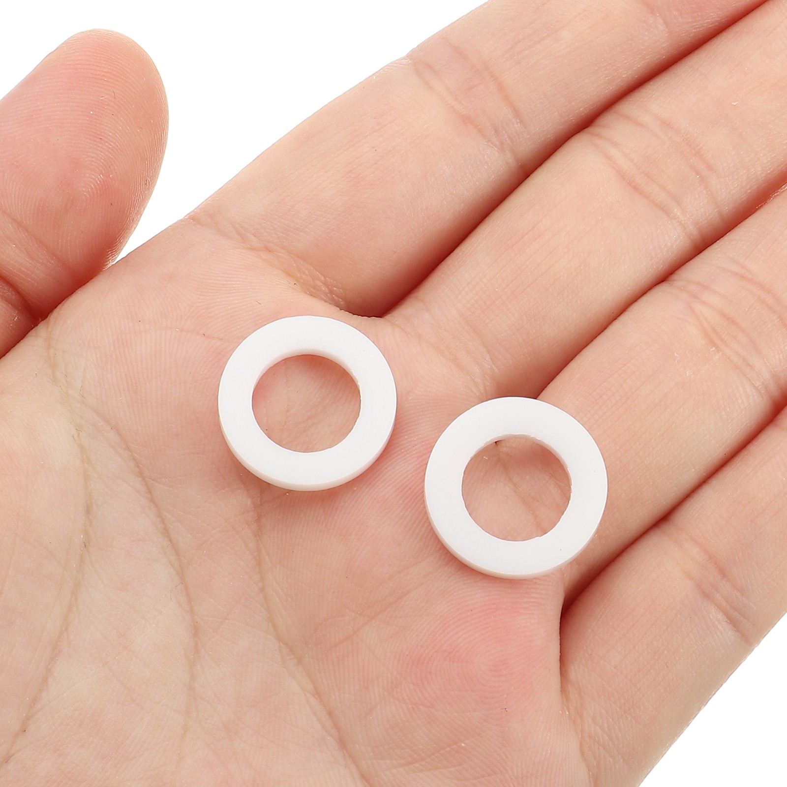 10Pcs PTFE Flat Washers 10x16x2mm Sealing Spacer Flange Gasket White