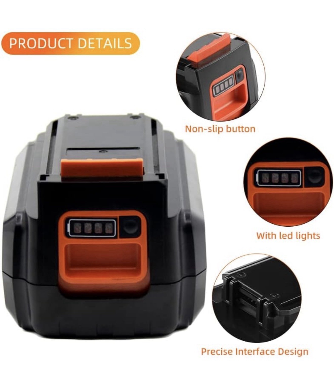 2000mAh 36V Lithium Battery Replacement for Black+Decker LBX2040 LBXR36 DC9360