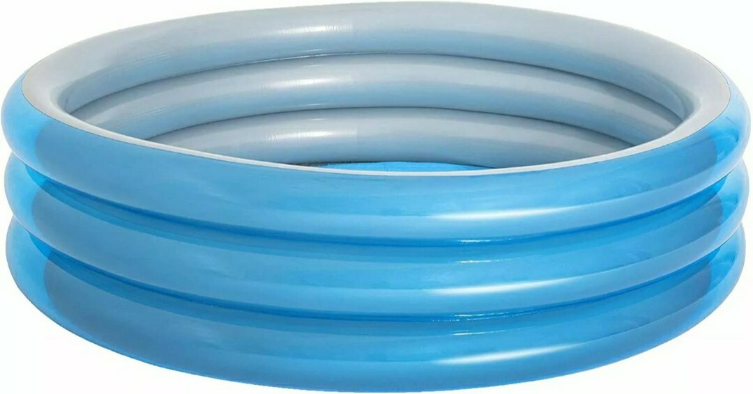 H2OGO Metallic 3-Ring Inflatable Kiddie Swimming Pool, 79″ Diameter 21″ Height