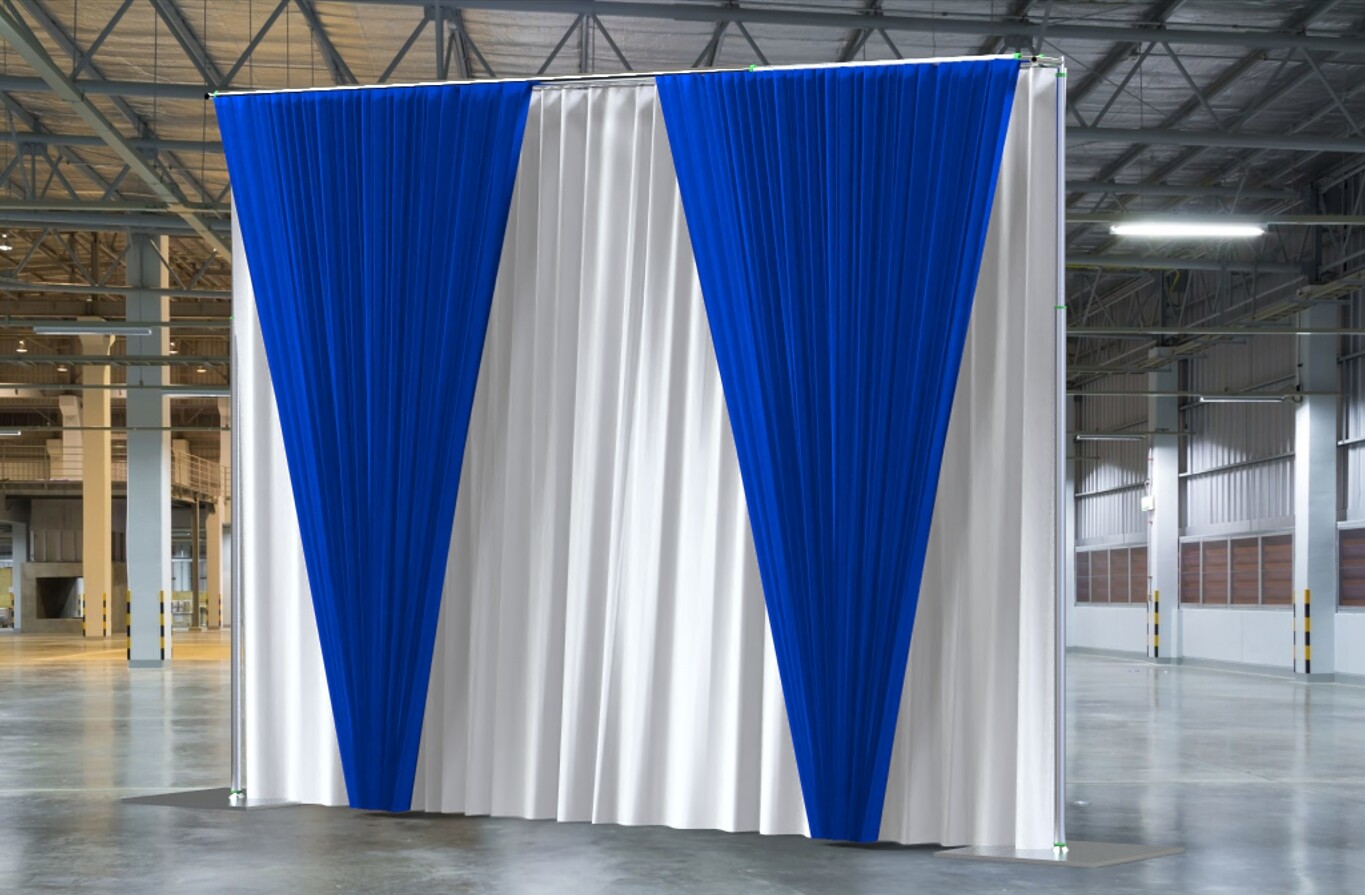 DOUBLE CROSS BAR ADJUSTABLE QUICK BACKDROP KIT 10 FT x 10 FT PIPE WITHOUT DRAPE