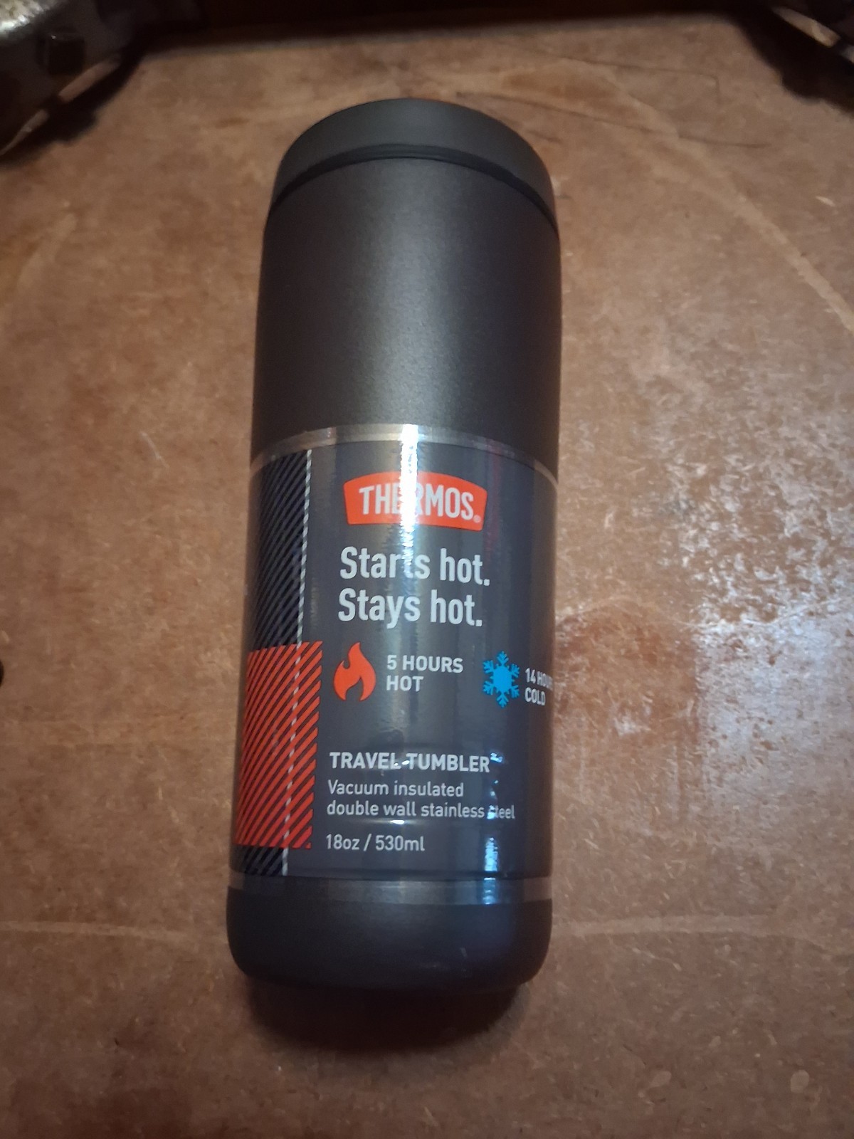 Thermos 18oz Travel Tumbler Vacuum Insulated Double Wall Stainless Steel New