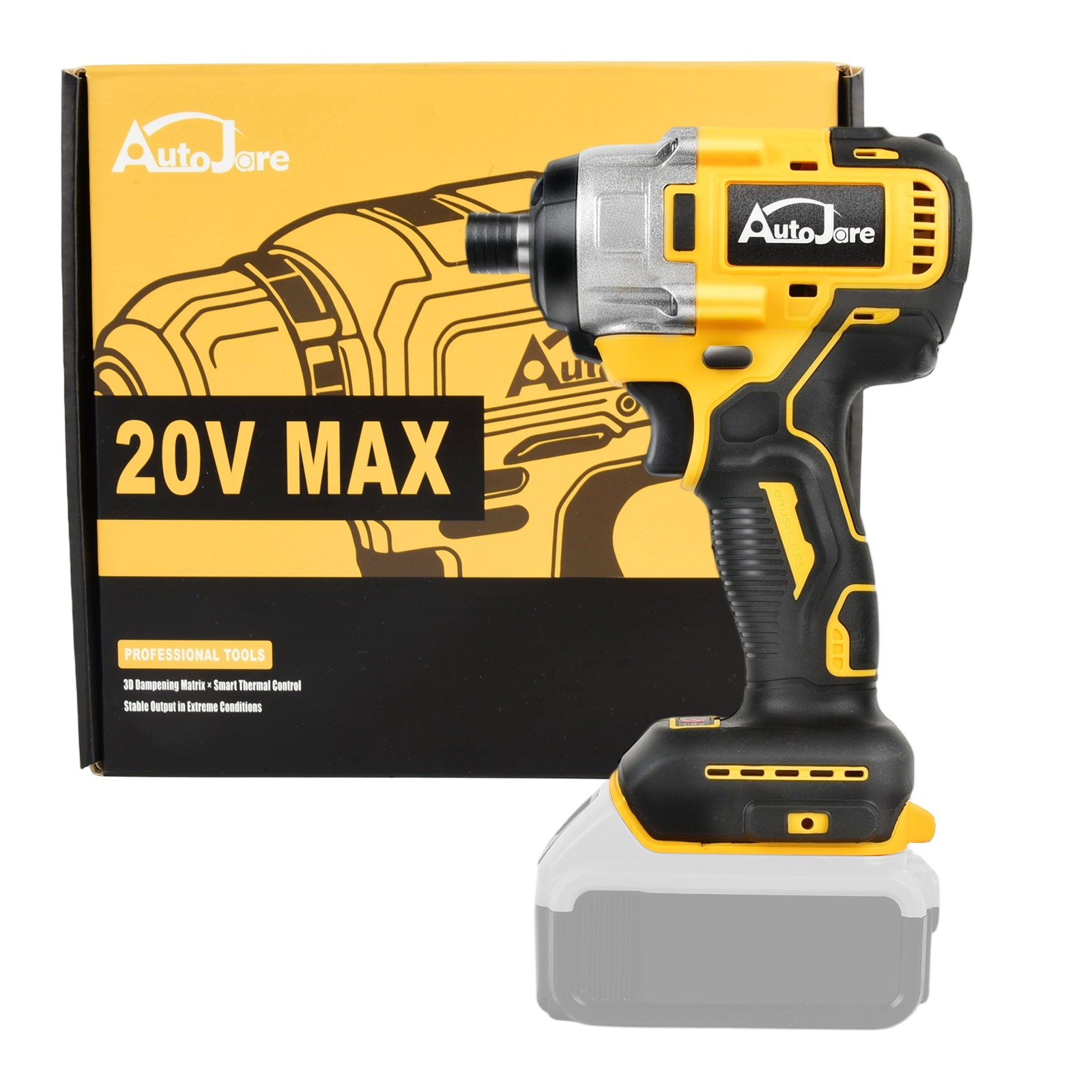 Brushless Cordless Impact Driver,for Dewalt 20V Max Battery,1/4″ Compact,2 Speed