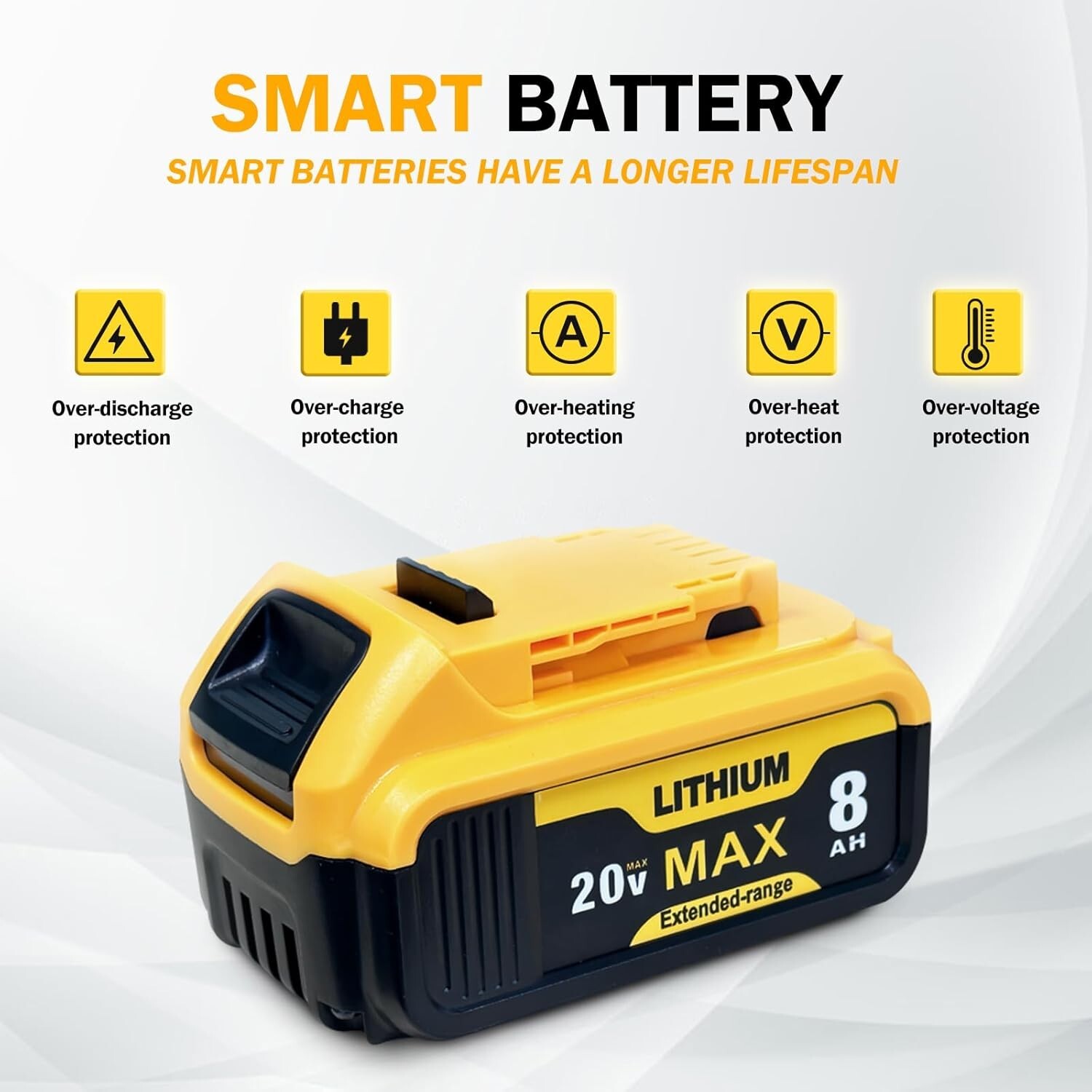 2PACK 10PACK For DeWALT DCB210-2 20V MAX XR 10.0 AH Lithium-Ion Battery DCB210