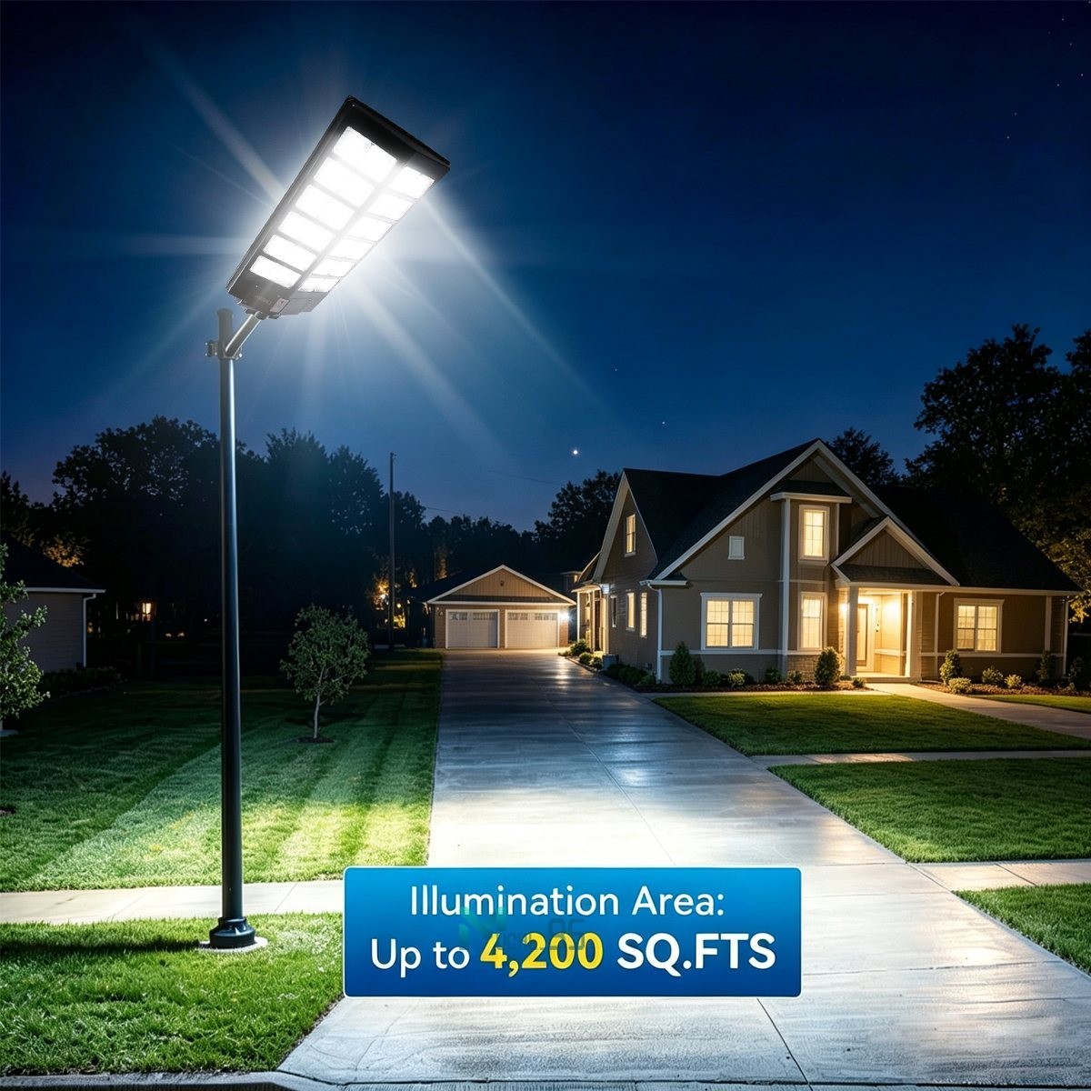 11000W Commercial Super Large Solar Street Lights Outdoor Dusk to Dawn Aluminium