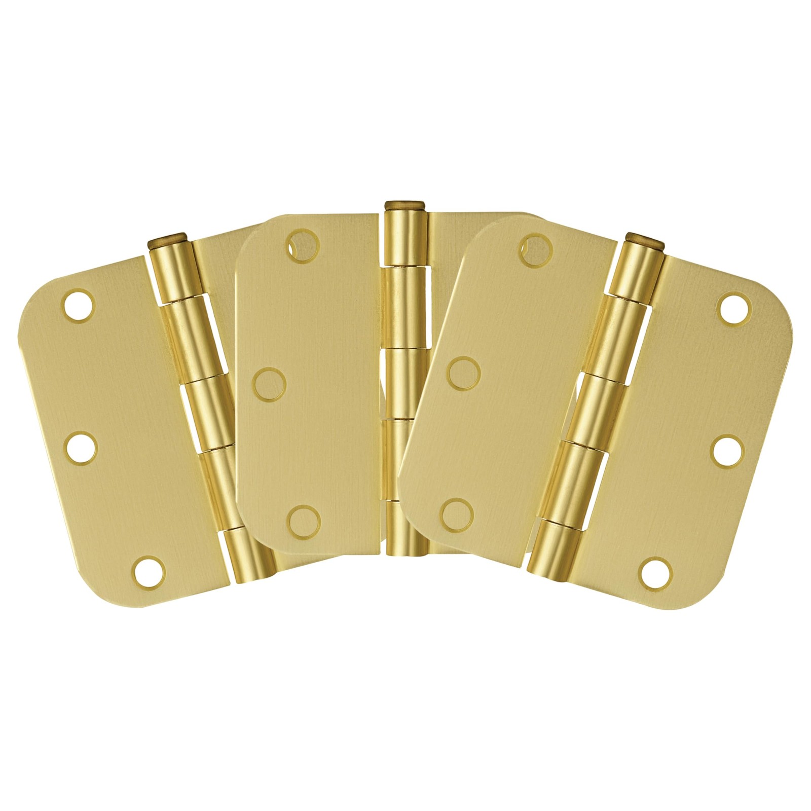 Design House Interior Door Hinges, 3.5 in. x 3.5 in., Rounded, 5/8in. Radius,…