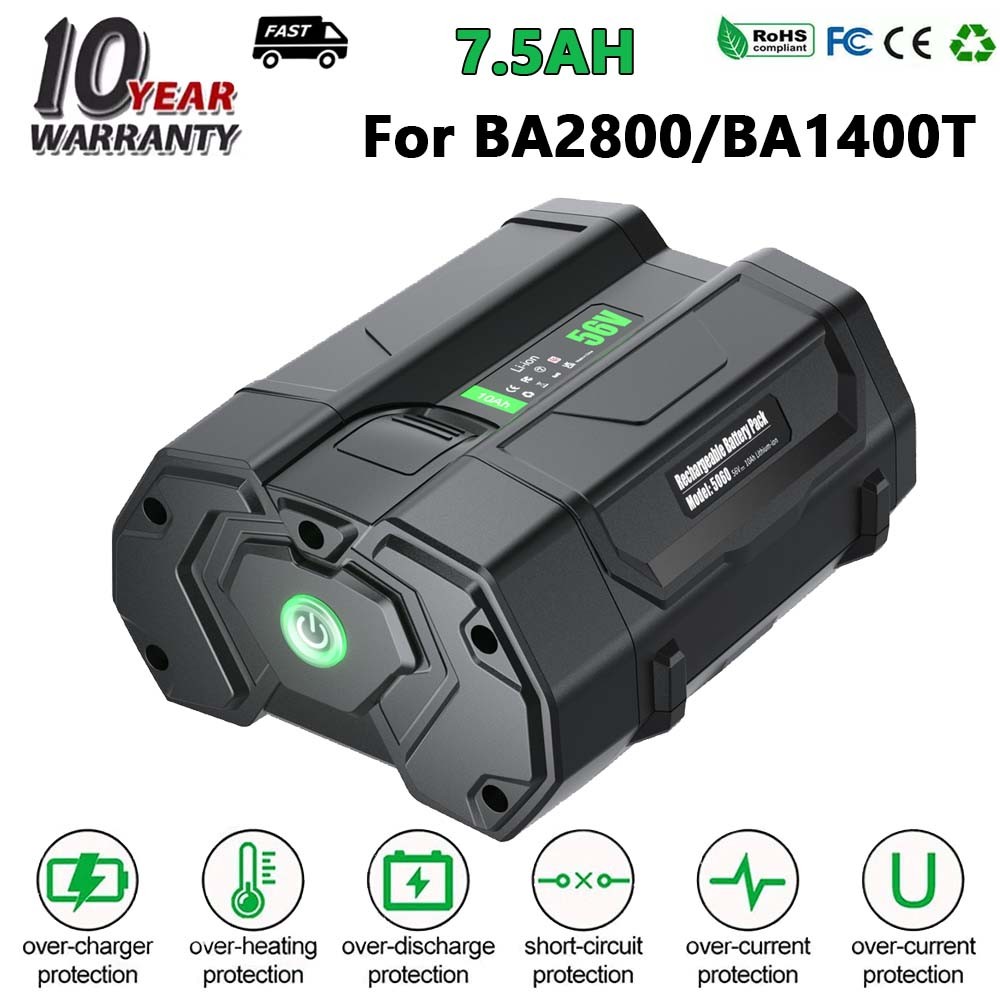For EGO 7500mAh 56volt Power BA1400T BA4200 BA2800 ST1502LB Li-ion Battery Pack