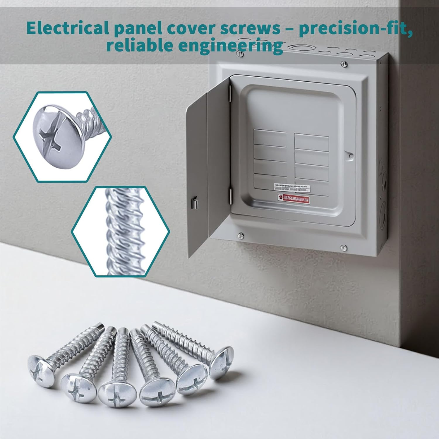 Load Center Cover Screws for Eaton LCCSCS Cover Screw (12 Pack) Alloy Steel Zinc