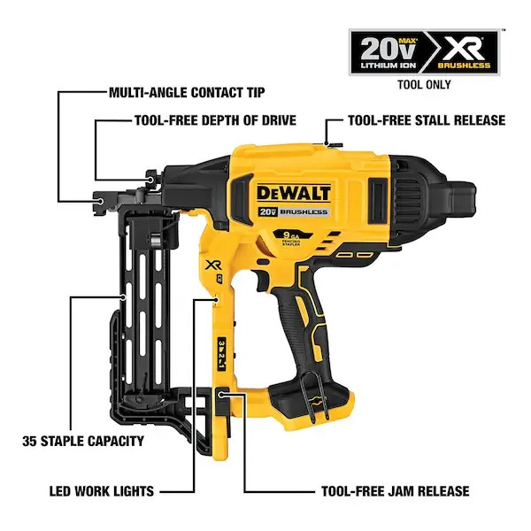 DEWALT DCFS950B 20V MAX XR 9GA Fencing Stapler Cordless Bare Tool Open Box New