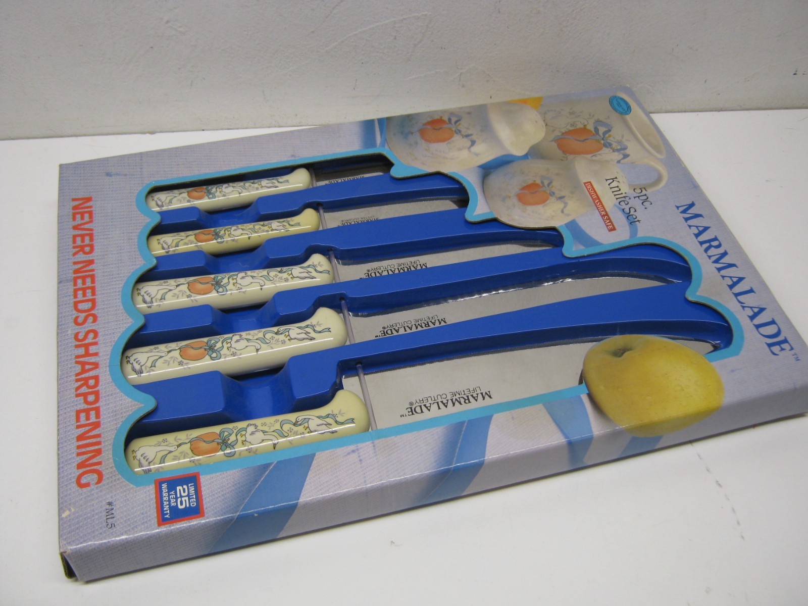 Marmalade Goose Lifetime Cutlery Serrated Chef Knives Set Granny Core w Box