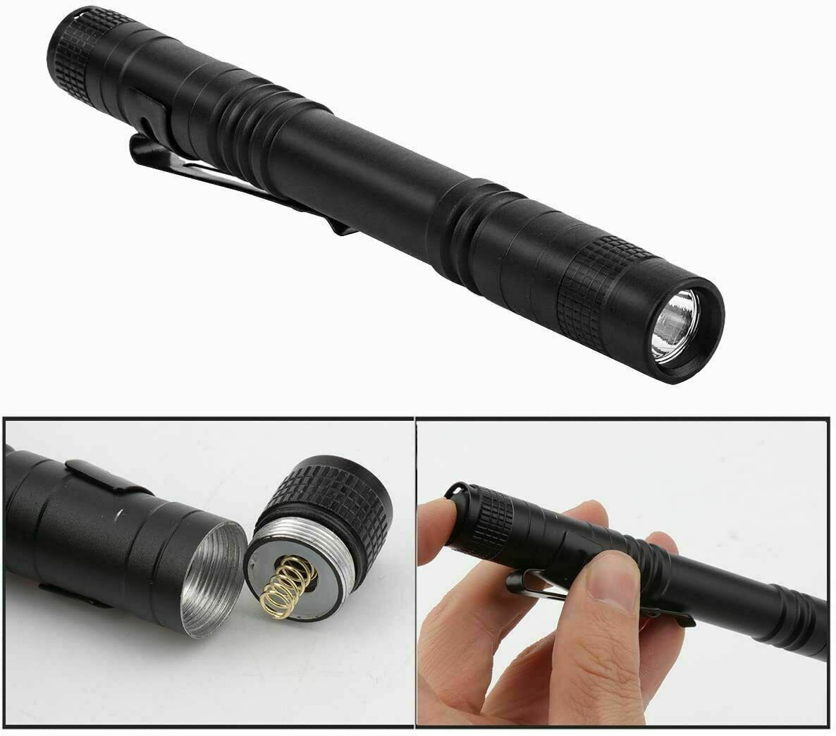 2x Tactical Flashlight Small LED Torch Light Mini Super Bright Penlight