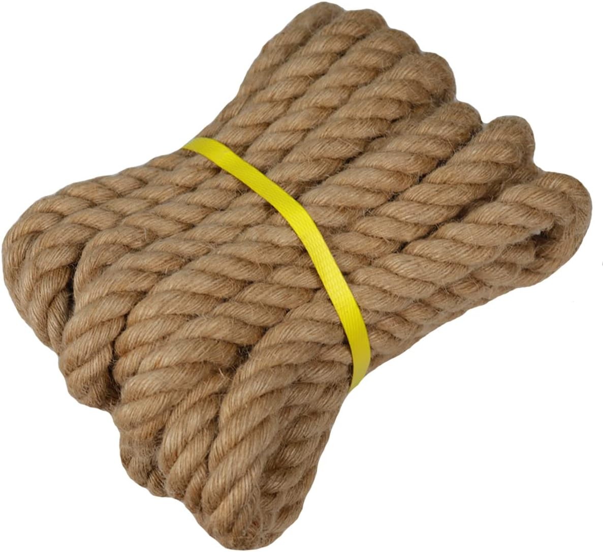 Manila Jute Rope (1 Inch x 10 Feet) Natural Thick Hemp Rope for Crafts,