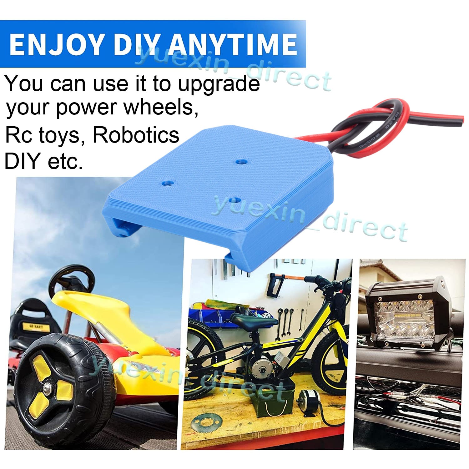 For HART 20V Battery Converter Connector DIY Power Wheels Adapter Truck Toys NEW