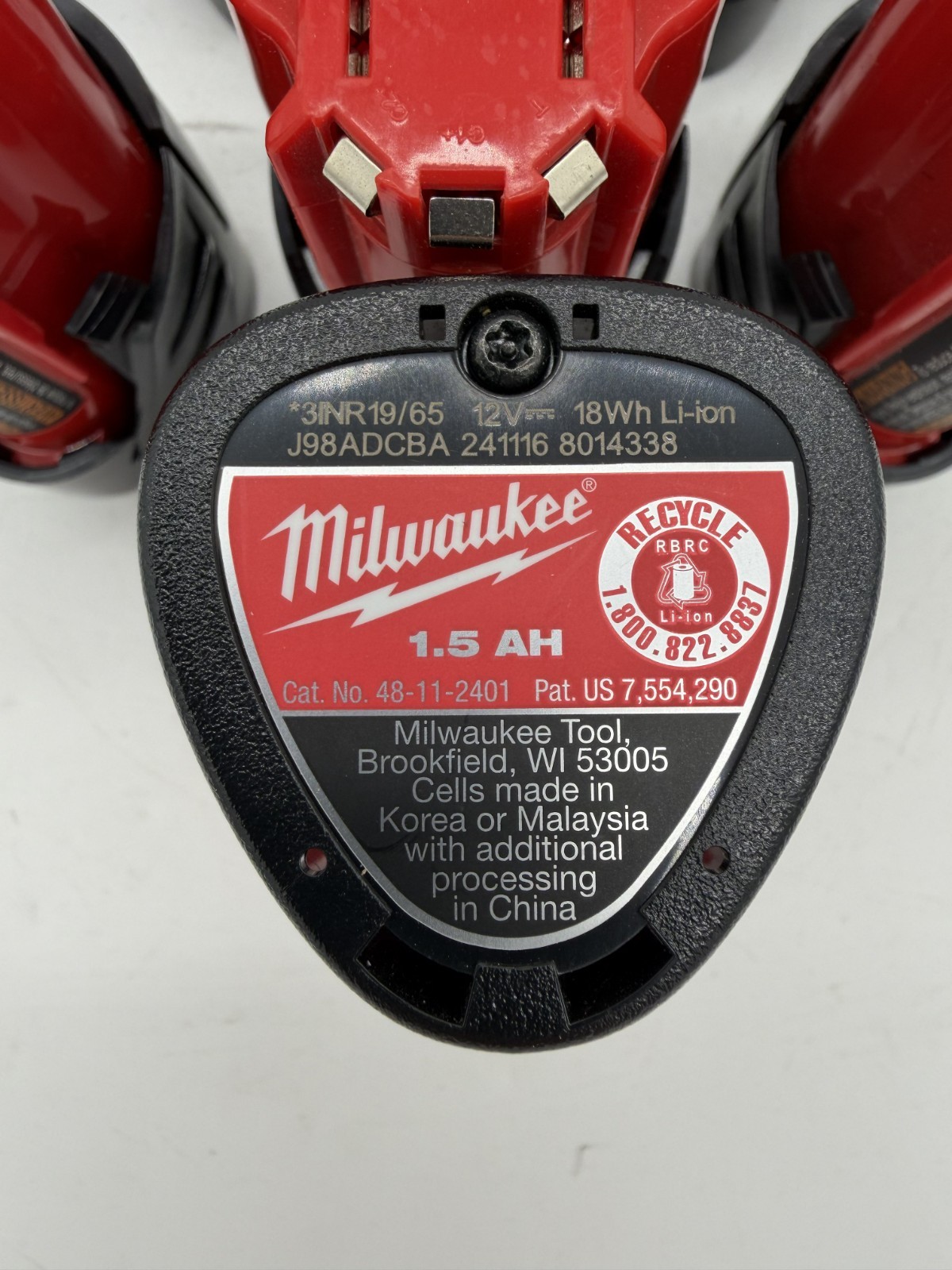 Milwaukee 48-11-2401 (Lot of 8) M12 1.5Ah 12V Li-Ion Batteries – NEW