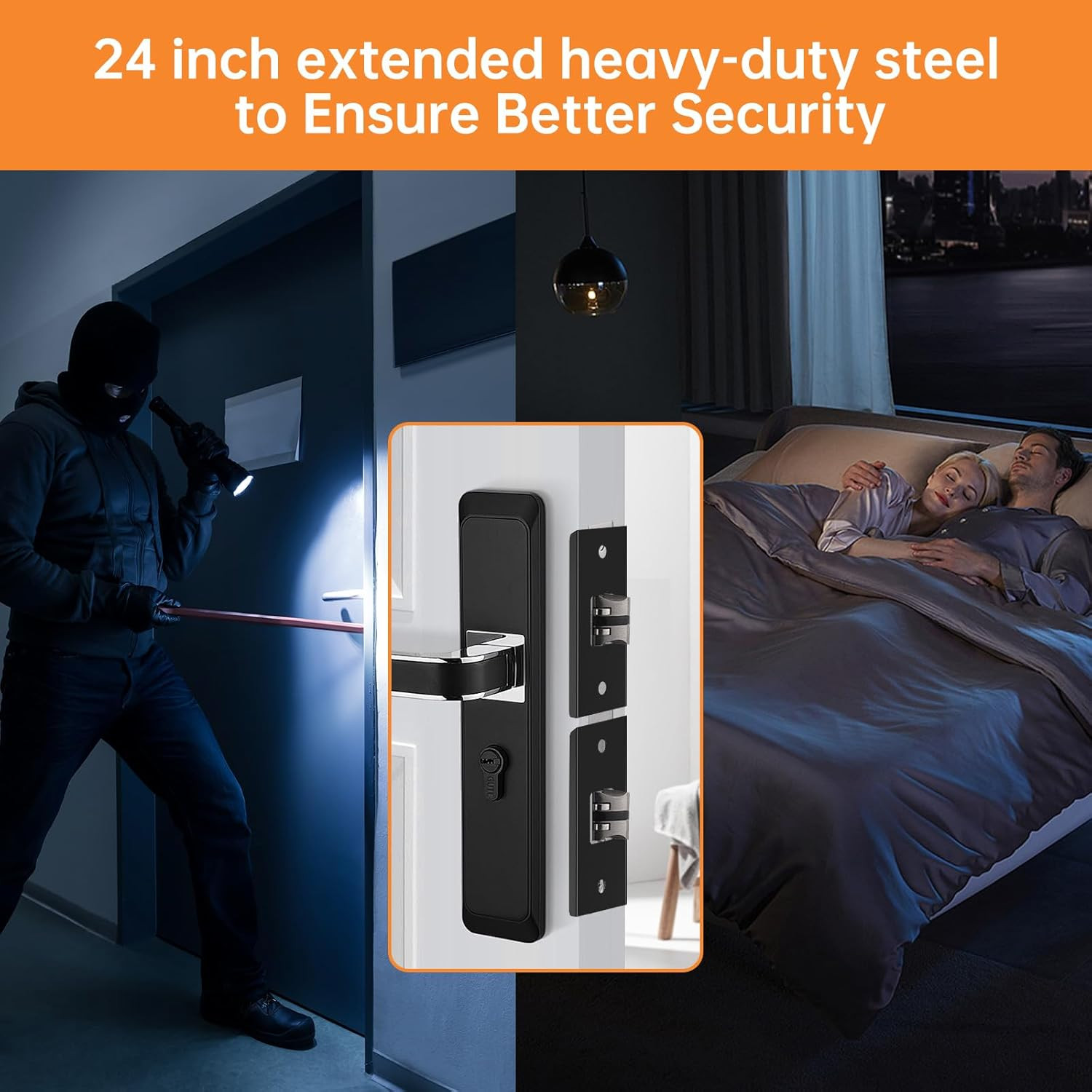 5-Piece Door Reinforcement Set for Jamb,Frame & Hinges Door Lock Security | ,Doo