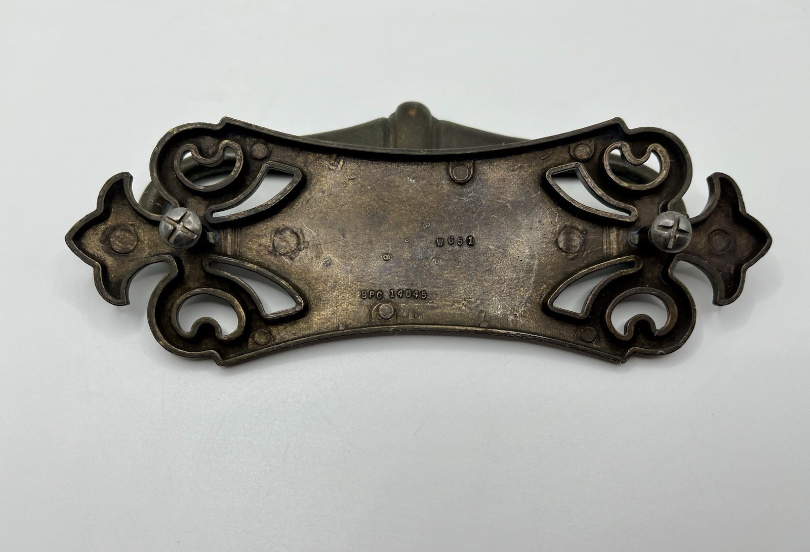 6 Vintage Large BPC 14045 Brass Chippendale Bail Pull Drawer Handles Victorian
