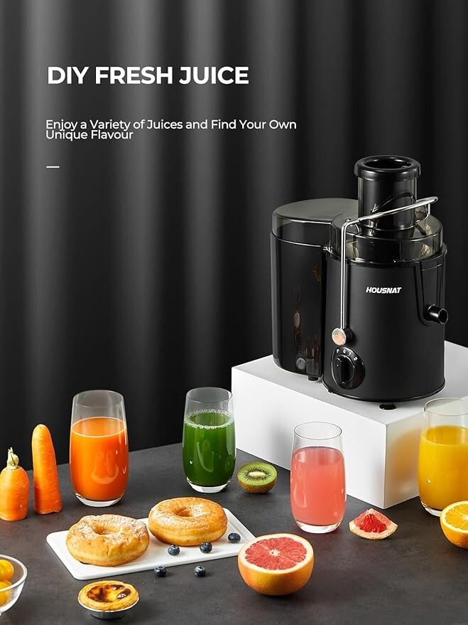 HOUSNAT Whole Fruit and Vegetables with 3-Speed Setting, Upgraded Version
