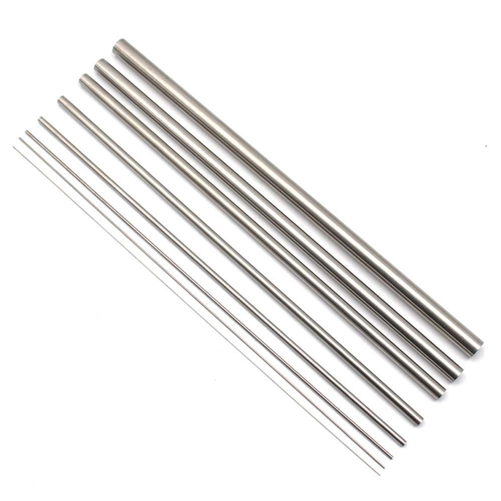 8Pcs Outer Diameter 0.5-12mm Length 300mm, 304 Stainless Steel Round Tubing