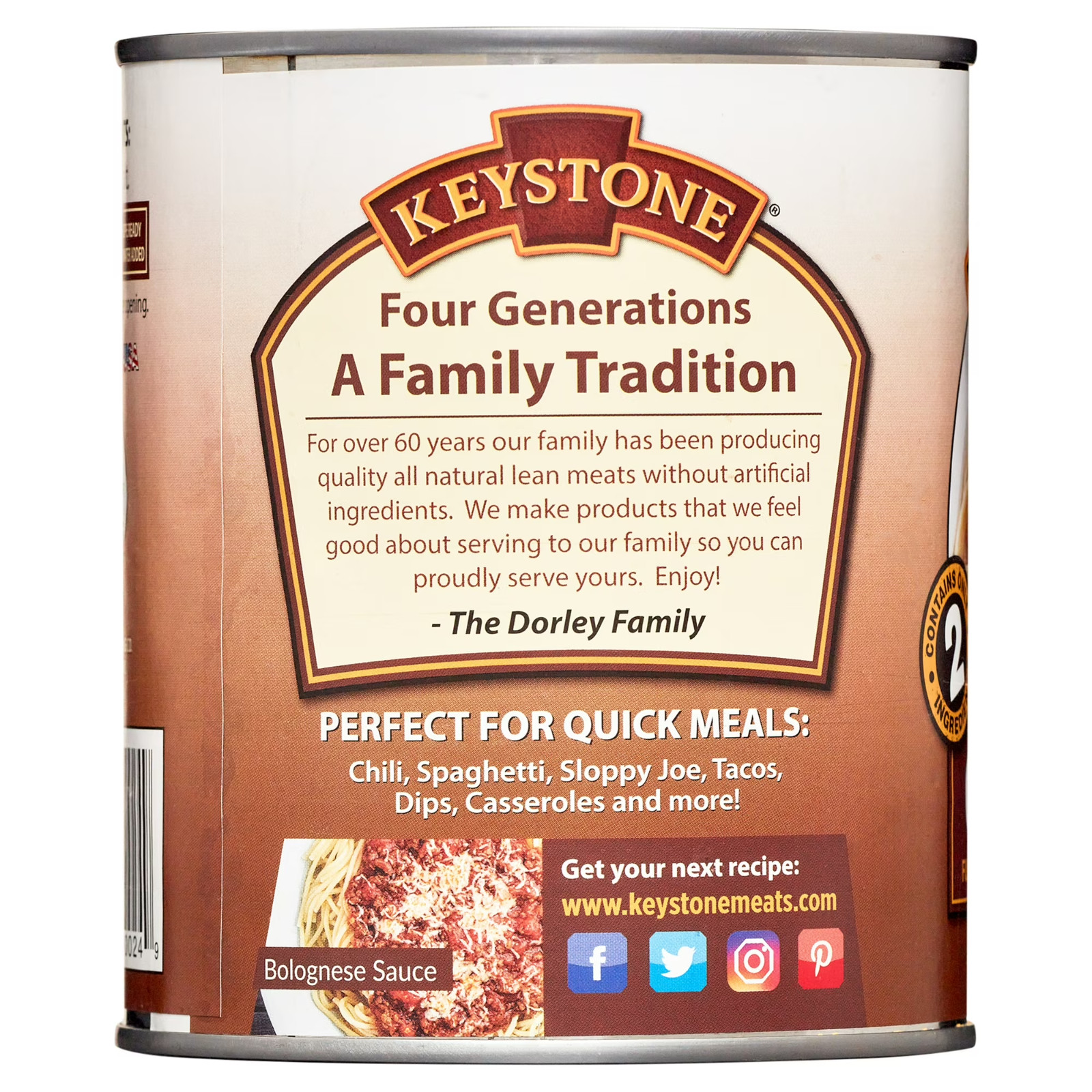 Keystone All natural Ground Beef 28 oz Can, Free Shipping
