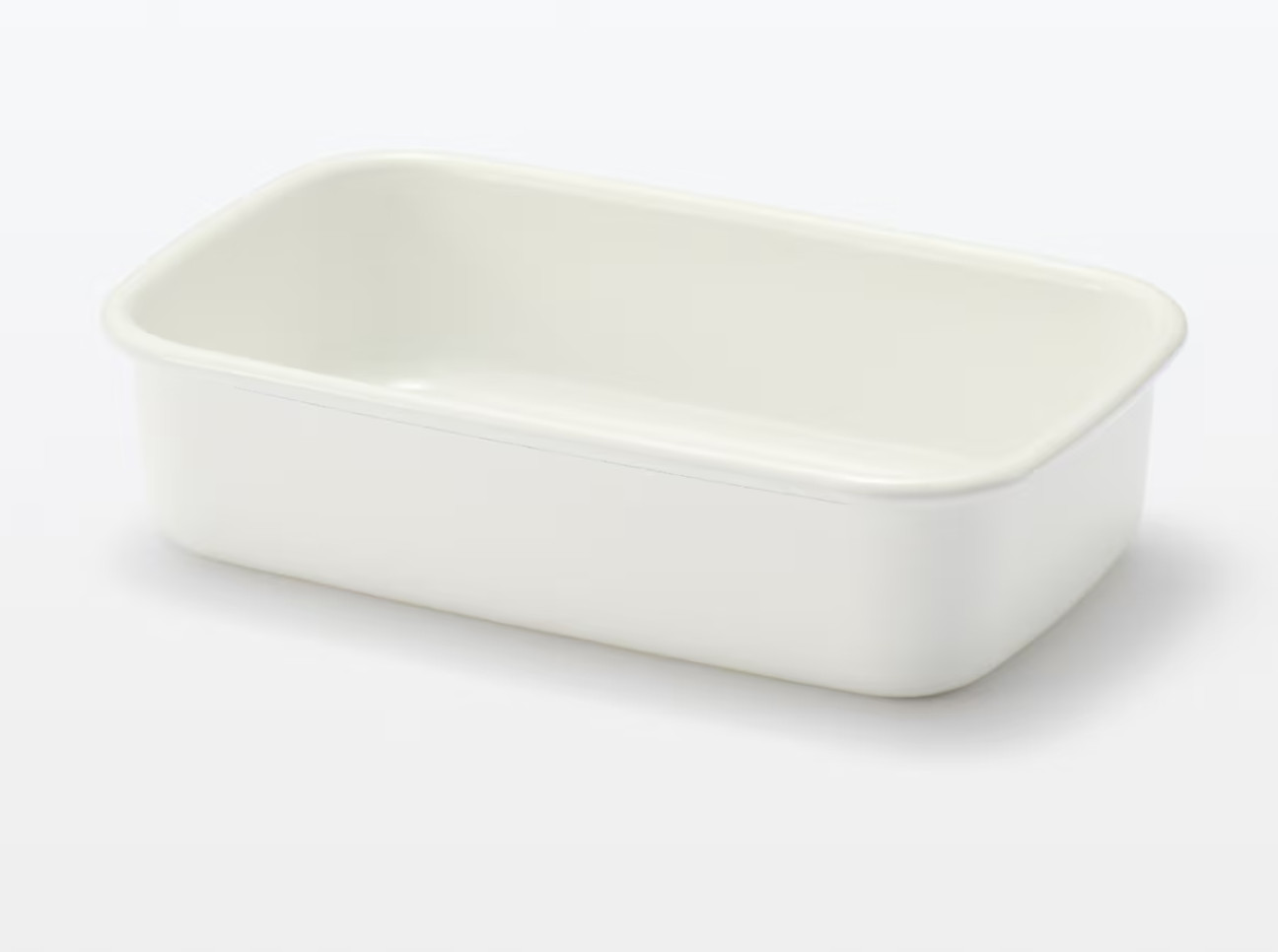 MUJI Enamel Storage Container with Valve Lid medium 630ml (11.5 x 19 x5cm)