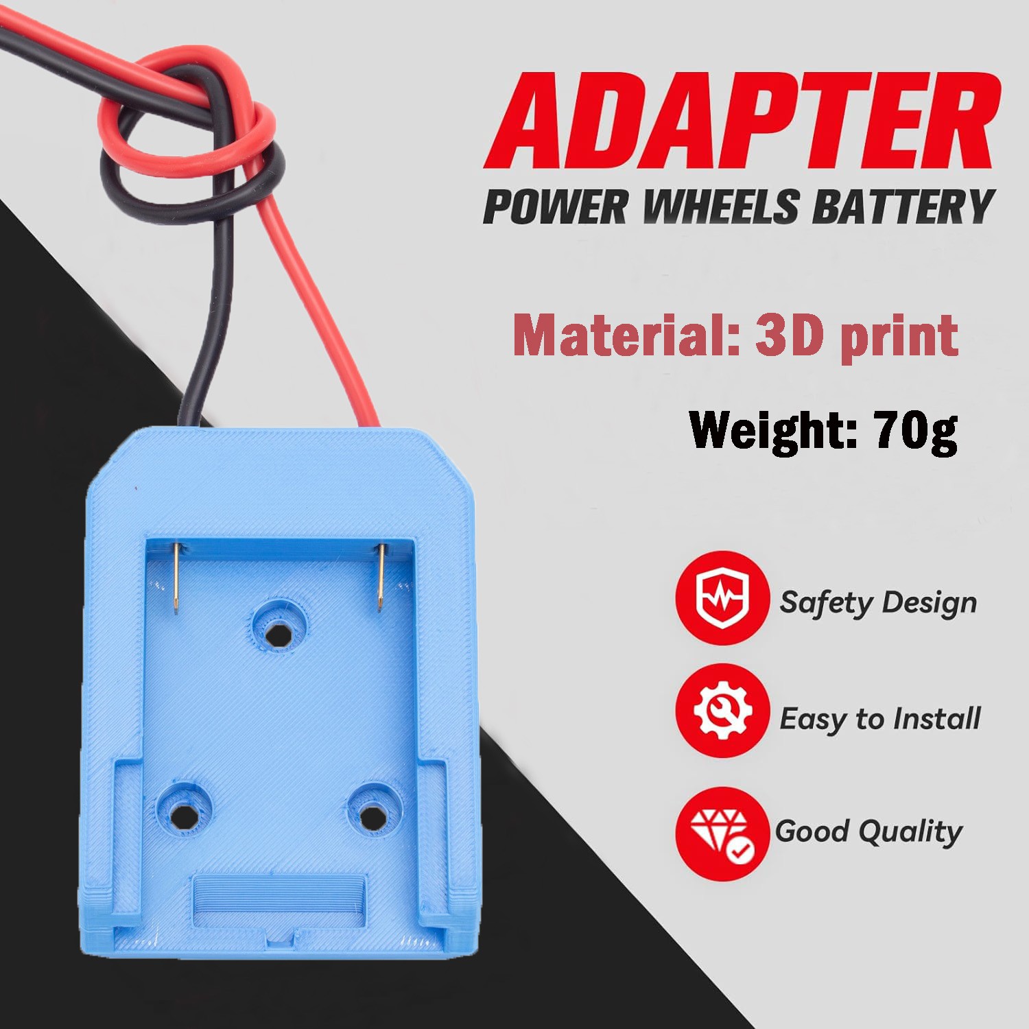 For HART 20V Battery Converter Connector DIY Power Wheels Adapter Truck Toys NEW