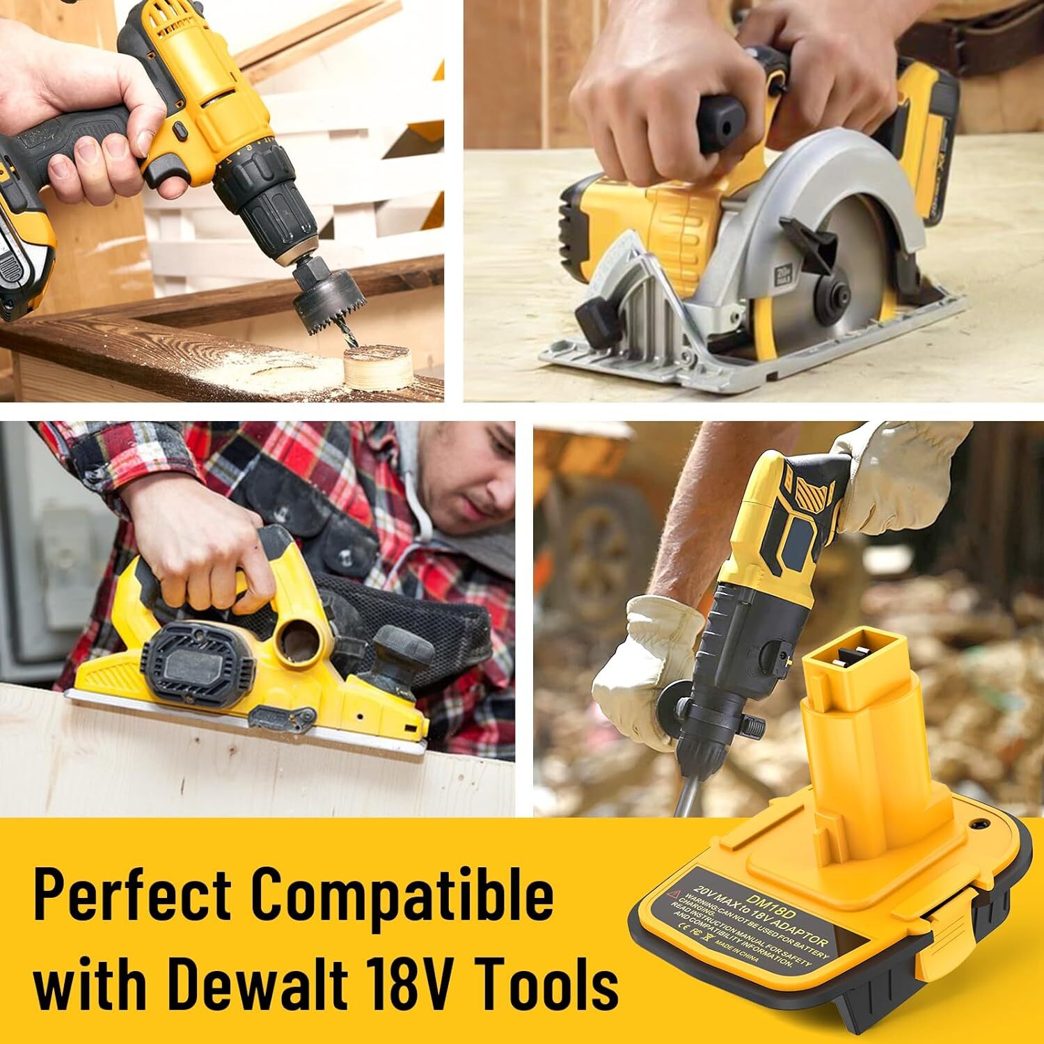 Adapter for Dewalt for Milwaukee 18v Li-ion Battery to for Dewalt 18v NiCad Tool