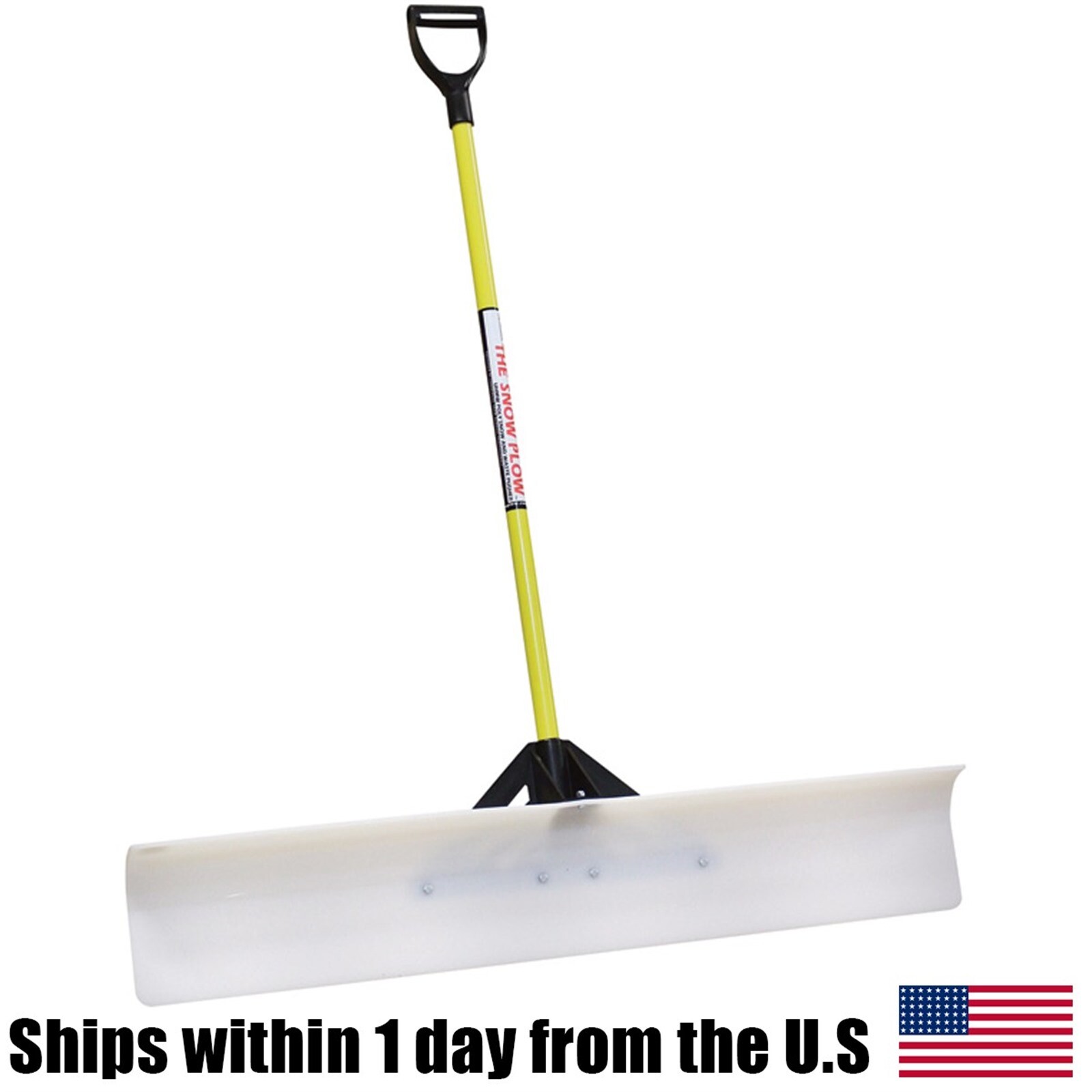 The Snow Plow 48″ Snow Shovel 50548 Poly Blade D-Handle Snow Pusher SnowPlow