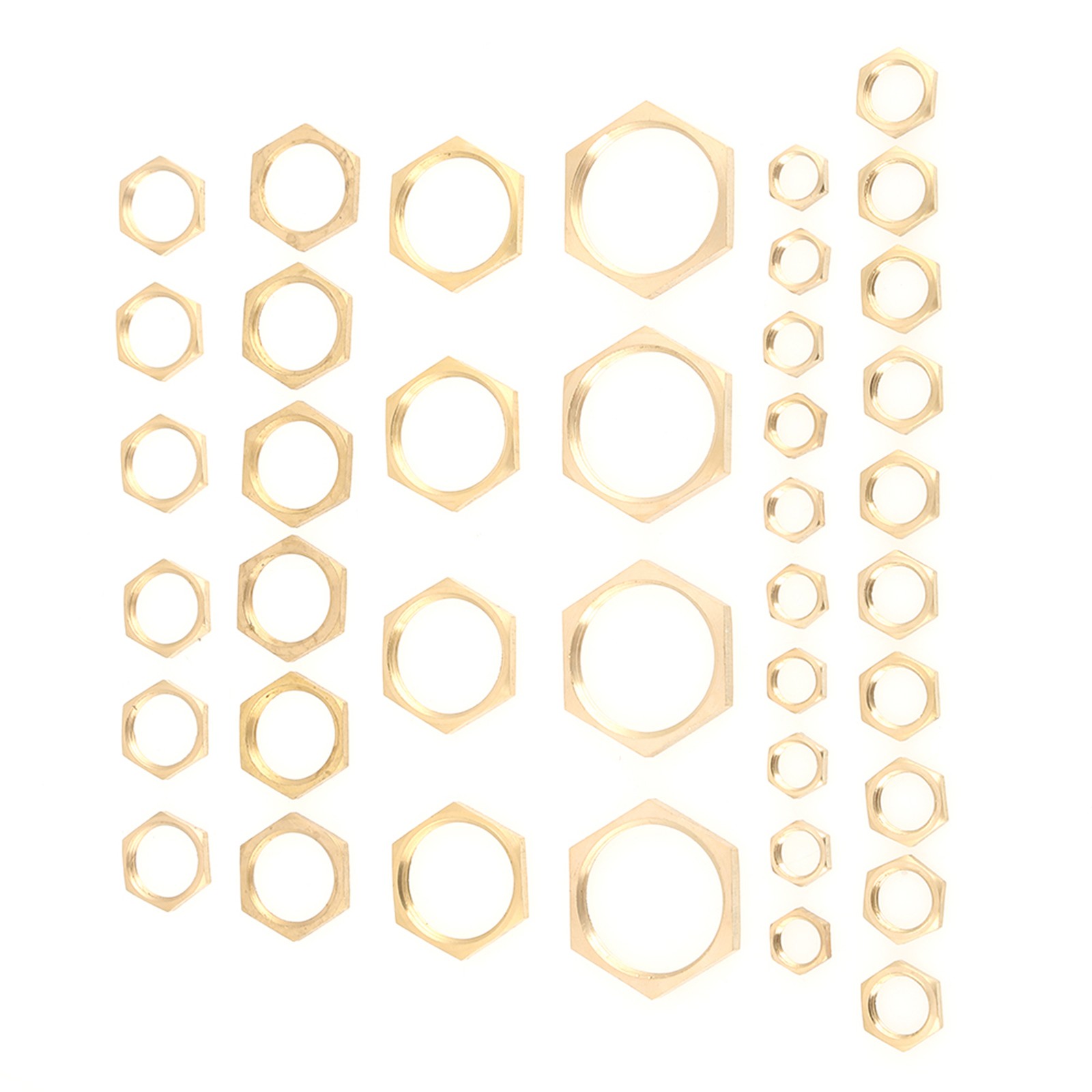 40pcs G1/8 G1/4 G3/8 G1/2 G3/4 G1 Thread Pipe Fitting Brass Hex Lock Nuts Thin