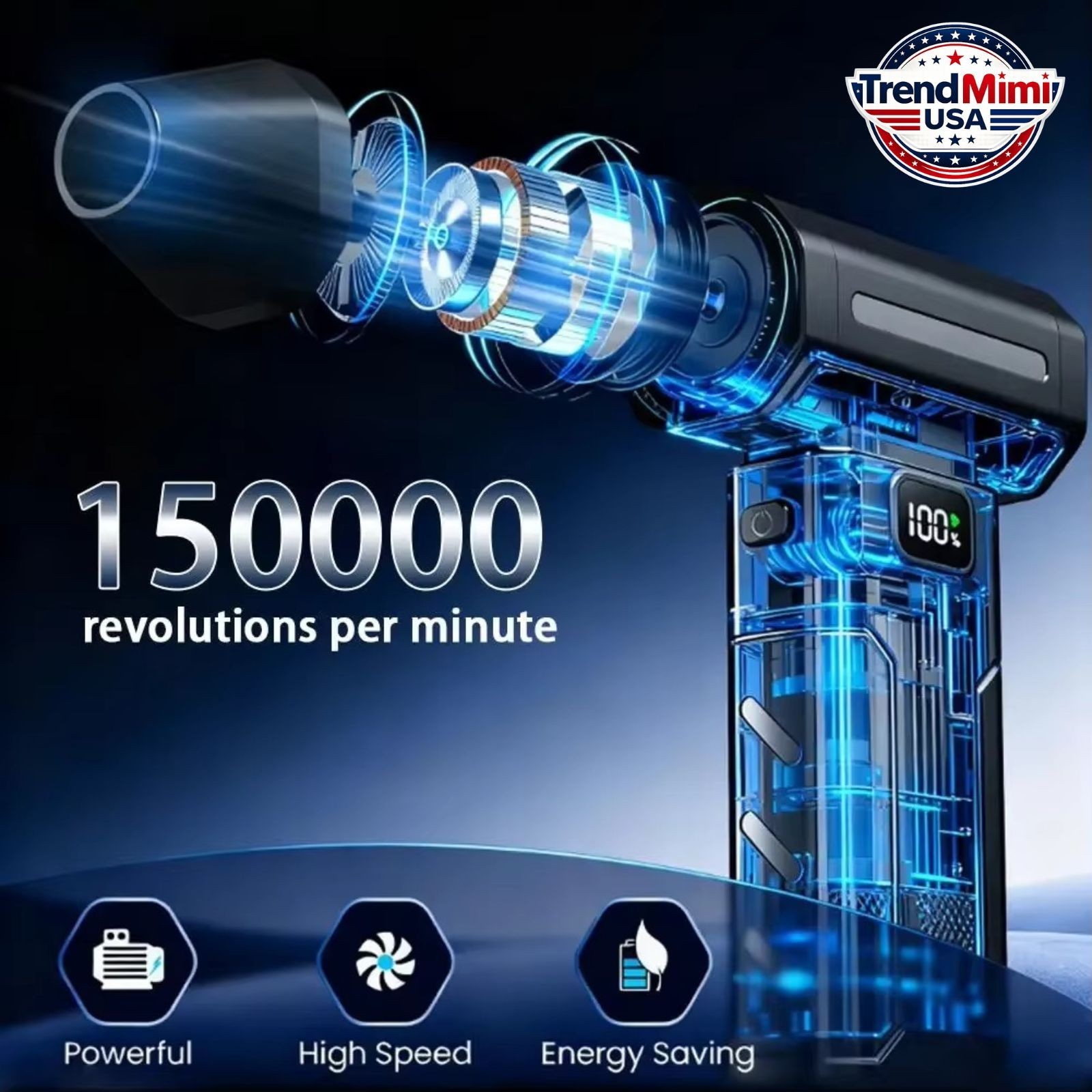 X8 Brushless Turbo Jet Fan 150000RPM Powerful Electric Air Blower Dust Cleaner