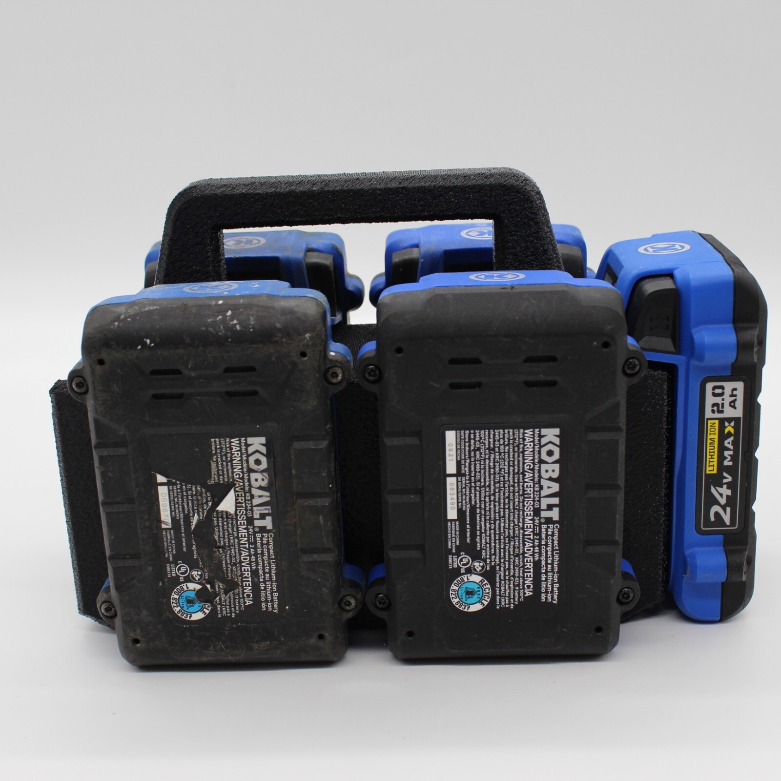 Kobalt 24 volt 6 Slot Battery Caddy Carrying Case Battery Holder