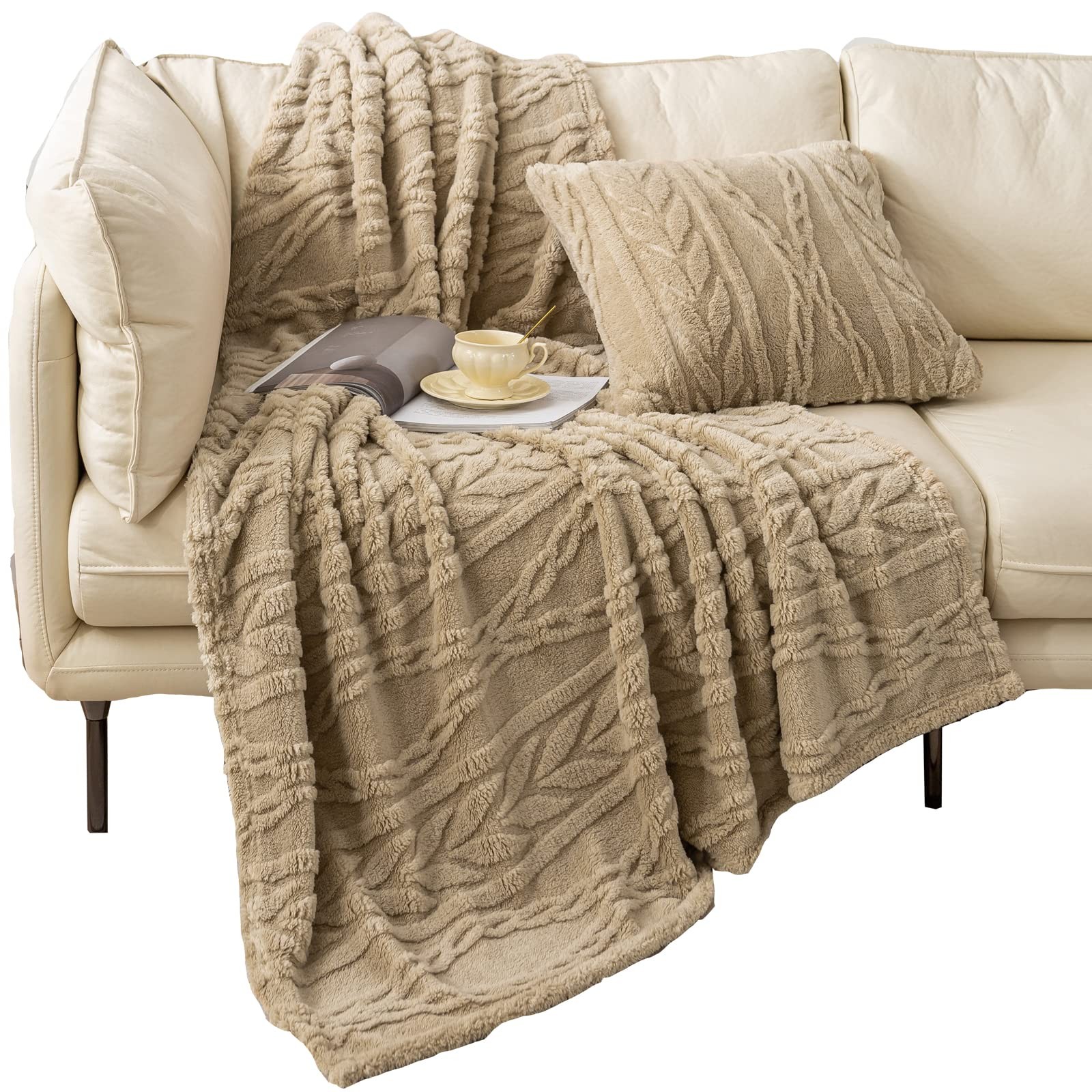 Sherpa Large Throw Blanket Single Layer,Light Weight(1.7lb),320GMS-3D Stylish…