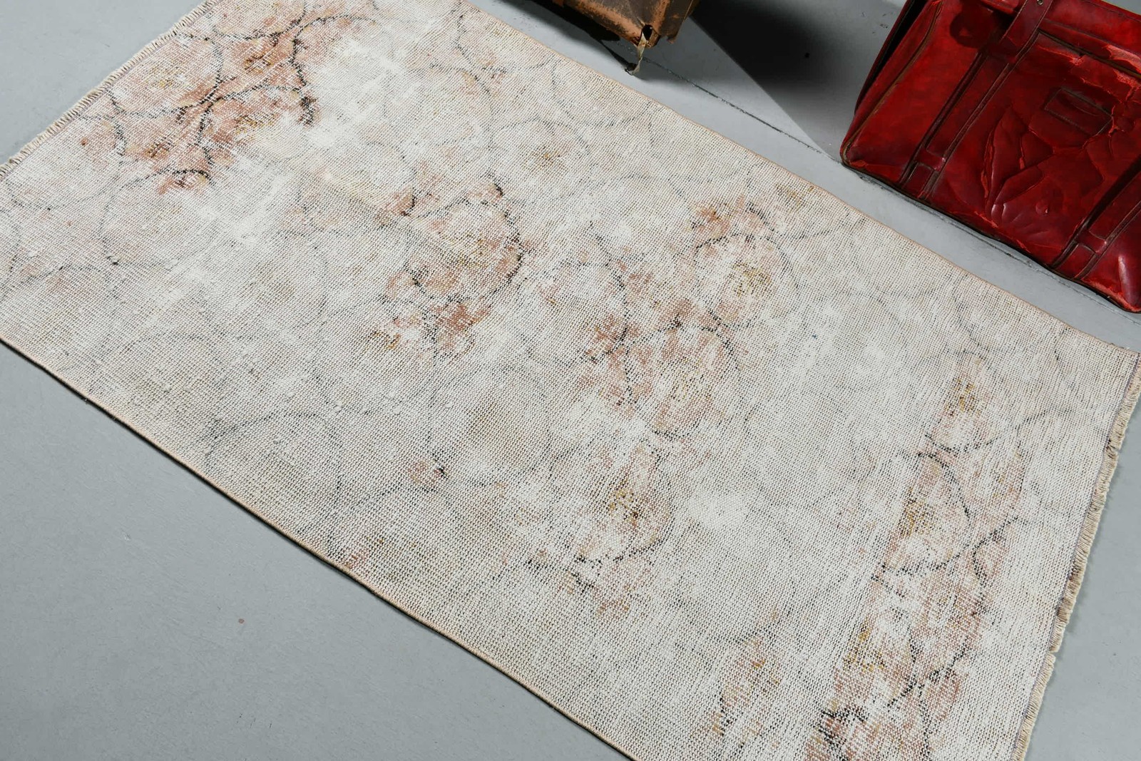 3,4×5,9 ft Vintage Rug, Rug, White Oriental Rug Wool