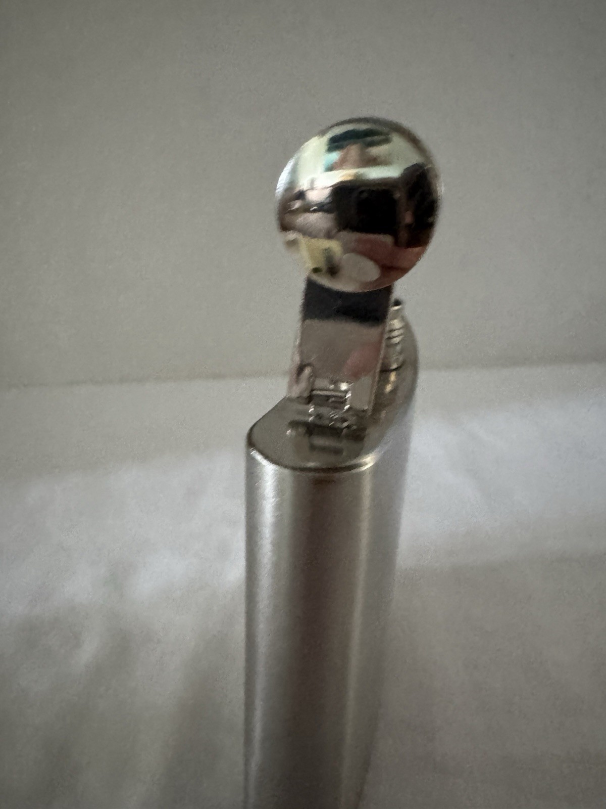 Classic Stainless Steel Flask w/Attached Screw On Lid