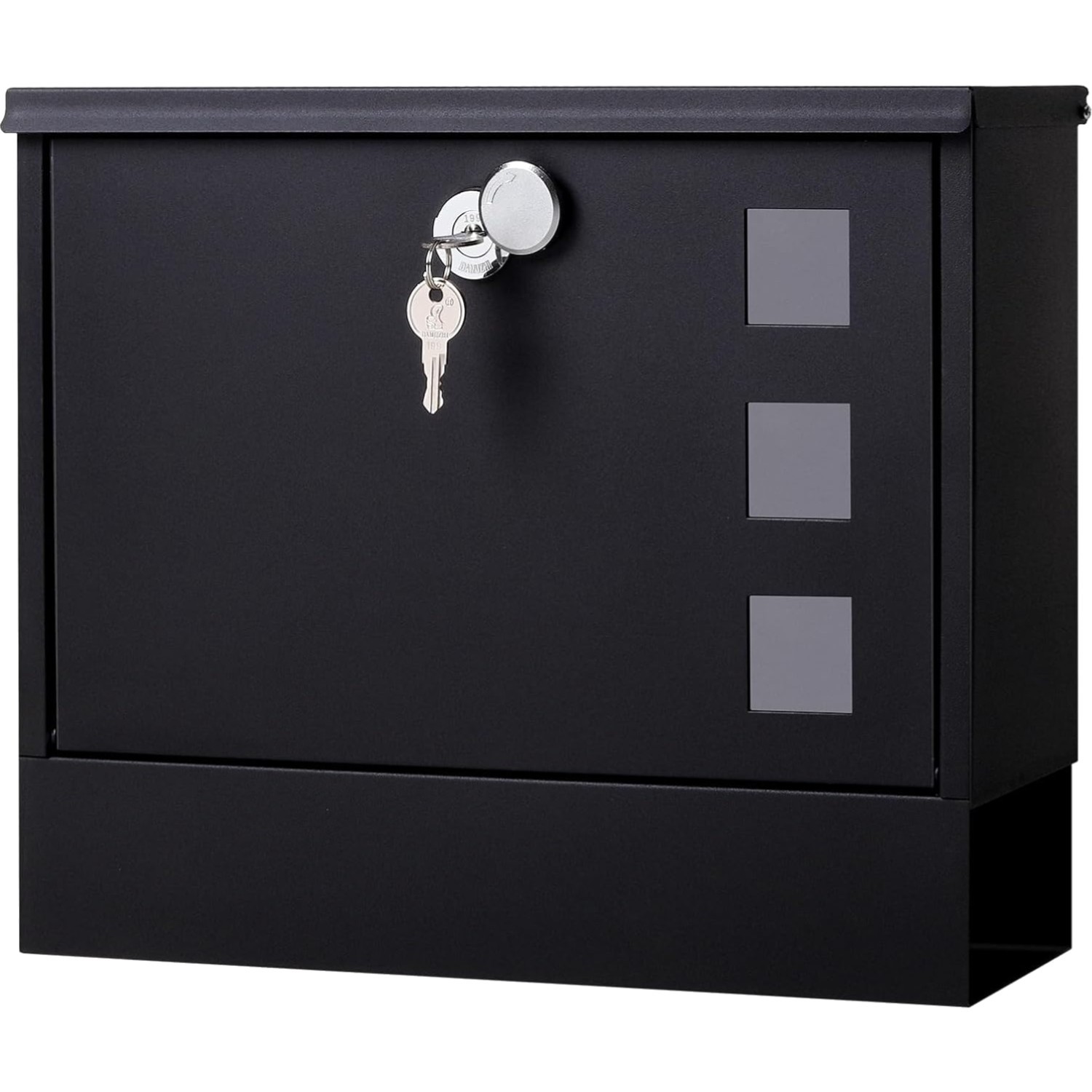 Locking Mailbox Wall Mount Alloy Steel Large Capacity Modern for Outdoor Secu…