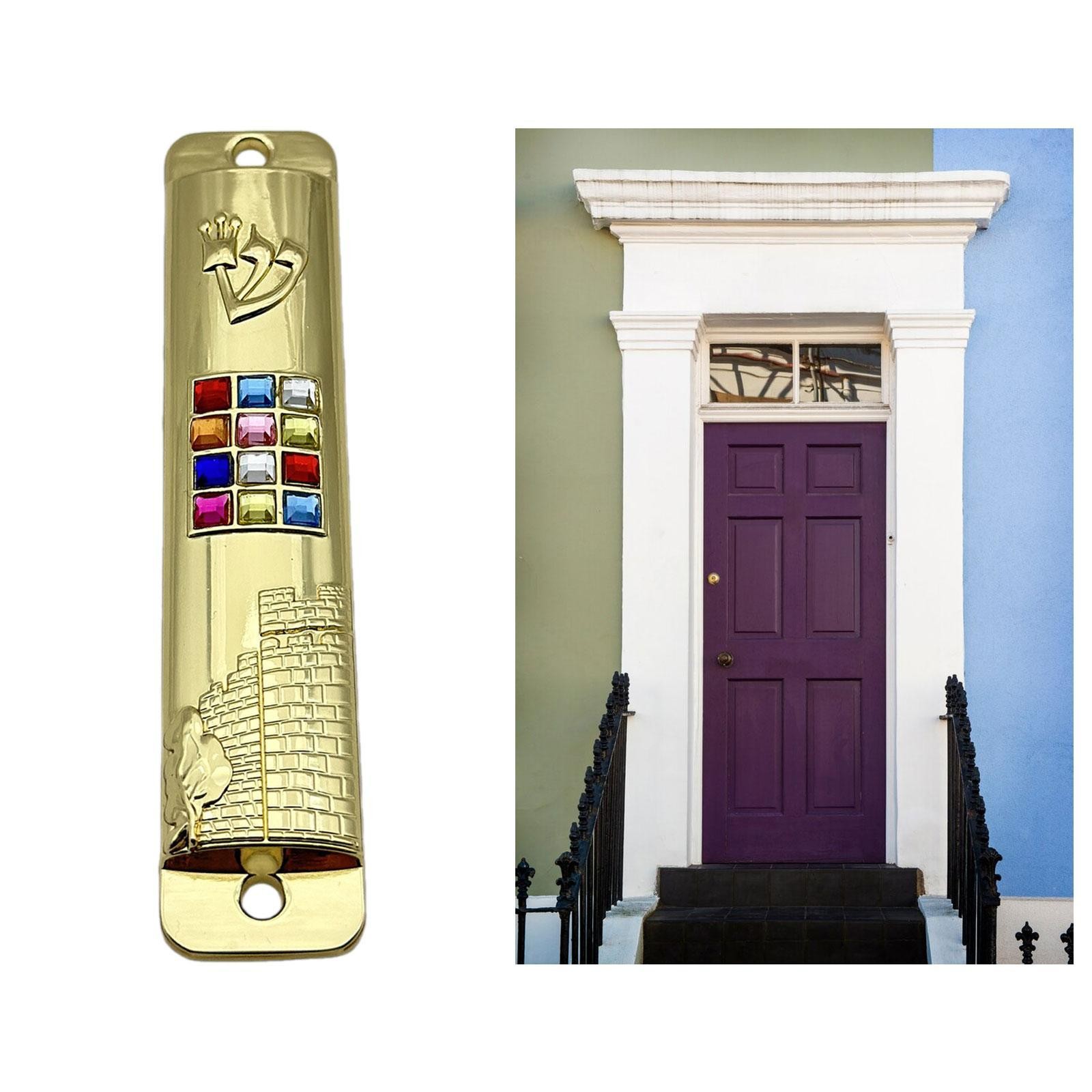 Door Mezuzah (4.17inch Length) Religious Outside Modern Zinc