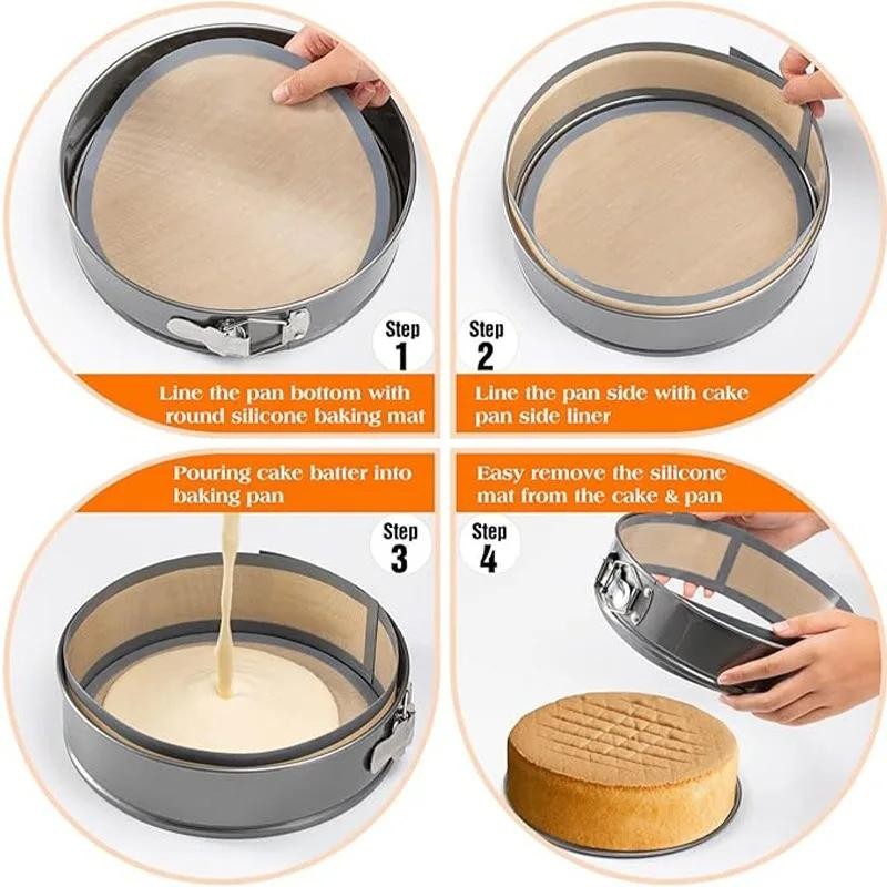 Silicone Baking Mat Set – Nonstick, Easy-clean Reusable for Cake, Pizza & Pas