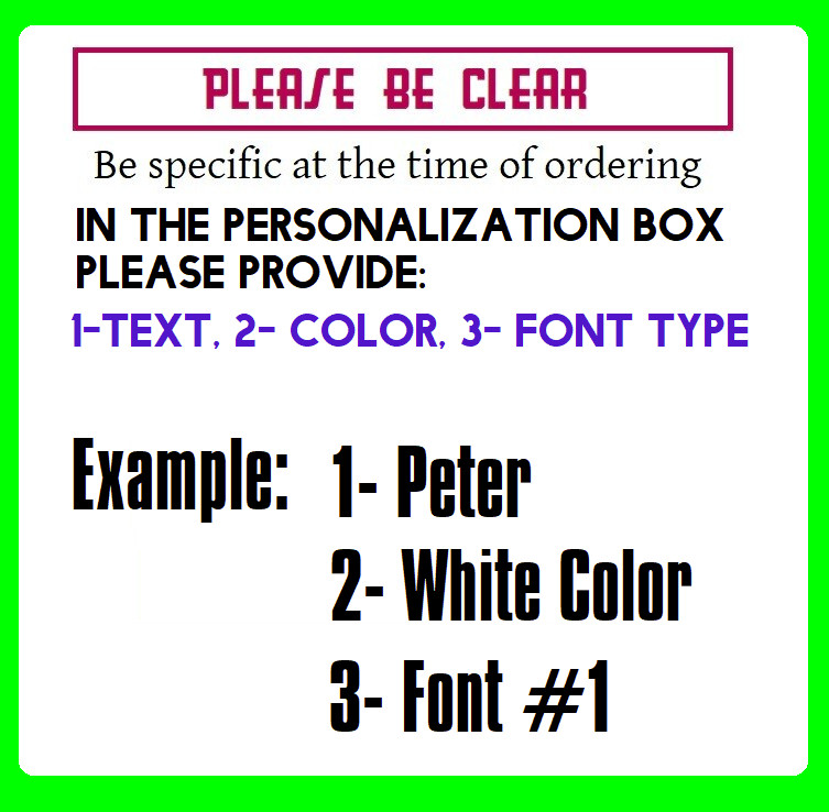 Custom Text Vinyl Decal Sticker Personalized Lettering ANY TEXT – ANY NAME {c30