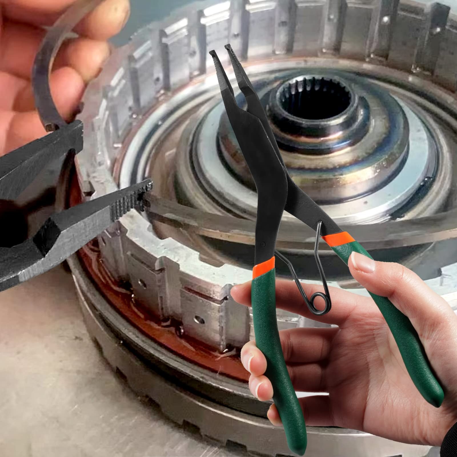 9 inch Angle Tip Lock Ring Pliers for Transmission , Special Circlip
