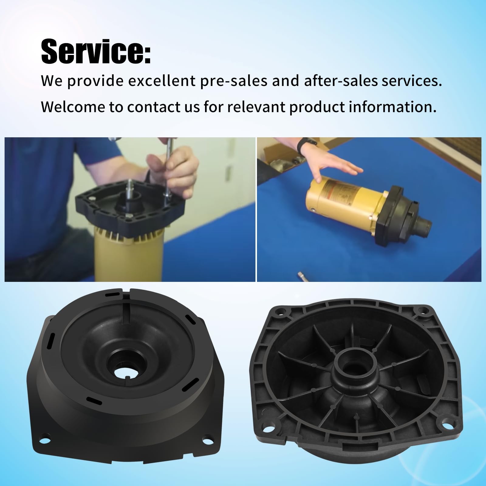 AQBB SPX2600E5 Seal Plate Compatible with Hayward Super Pump,Fits 1/3 Black
