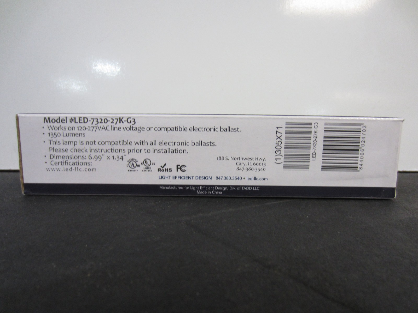 LIGHT EFFICIENT DESIGN LED-7320-27K-G3 10 Watt LED Horizontal – Lot of 4 Pcs