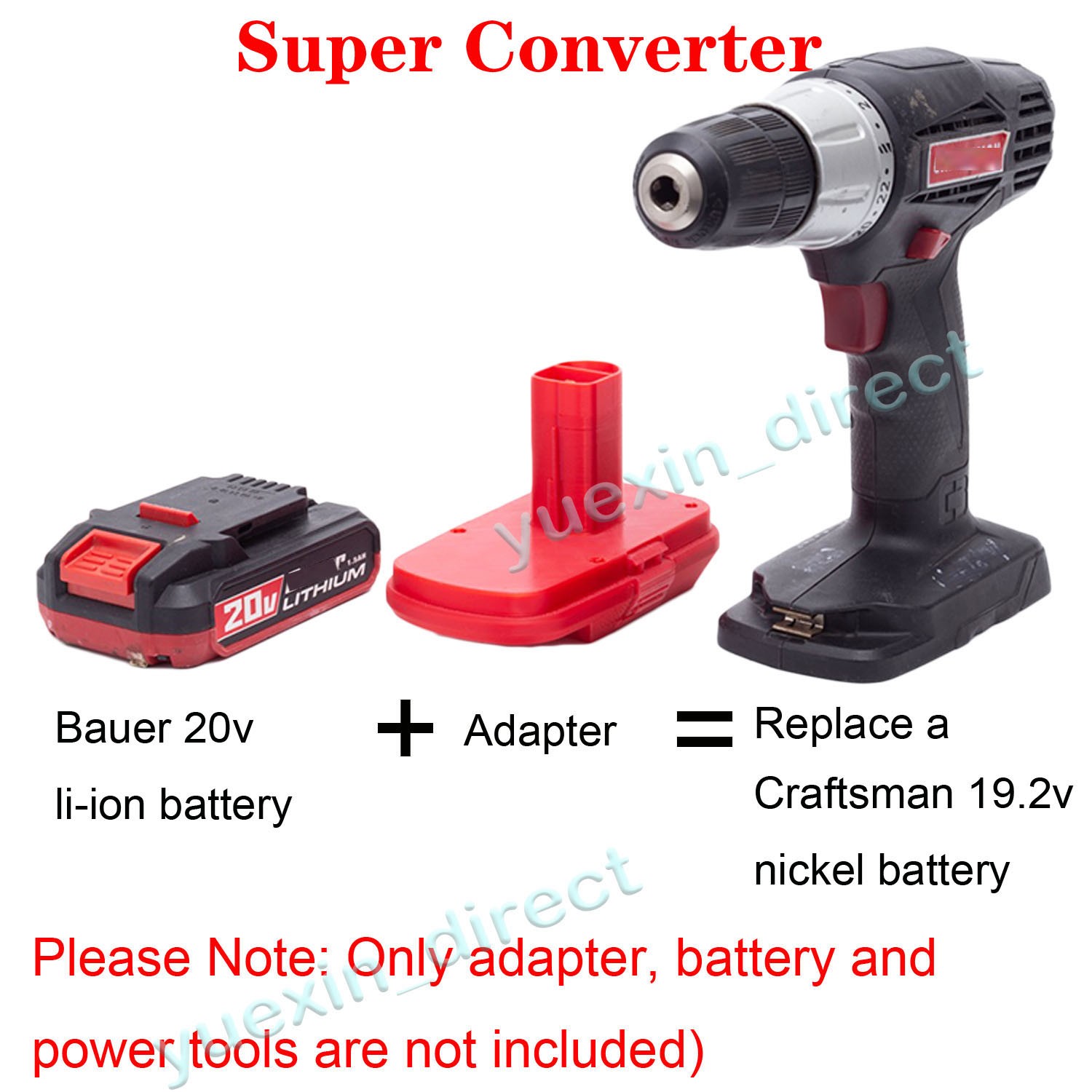 Adapter For Bauer 20V Battery Convert to for Craftsman 19.2V C3 Old Power Tools