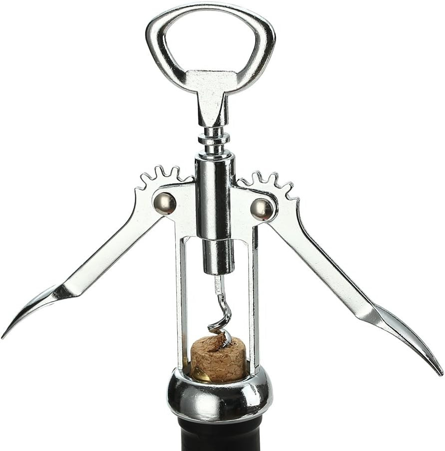 HQY Premium Wing Corkscrew Wine Opener – All-In-One with Money-Back Guarantee